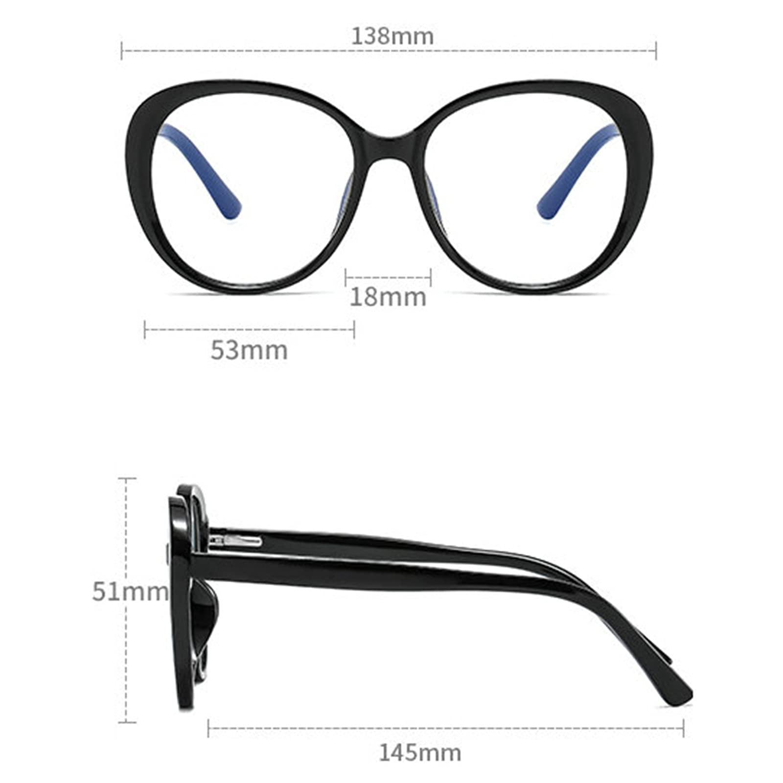 Blue Light Blocking Reading Glasses for Women - Bifocal Computer Readers for Work & Screen Use