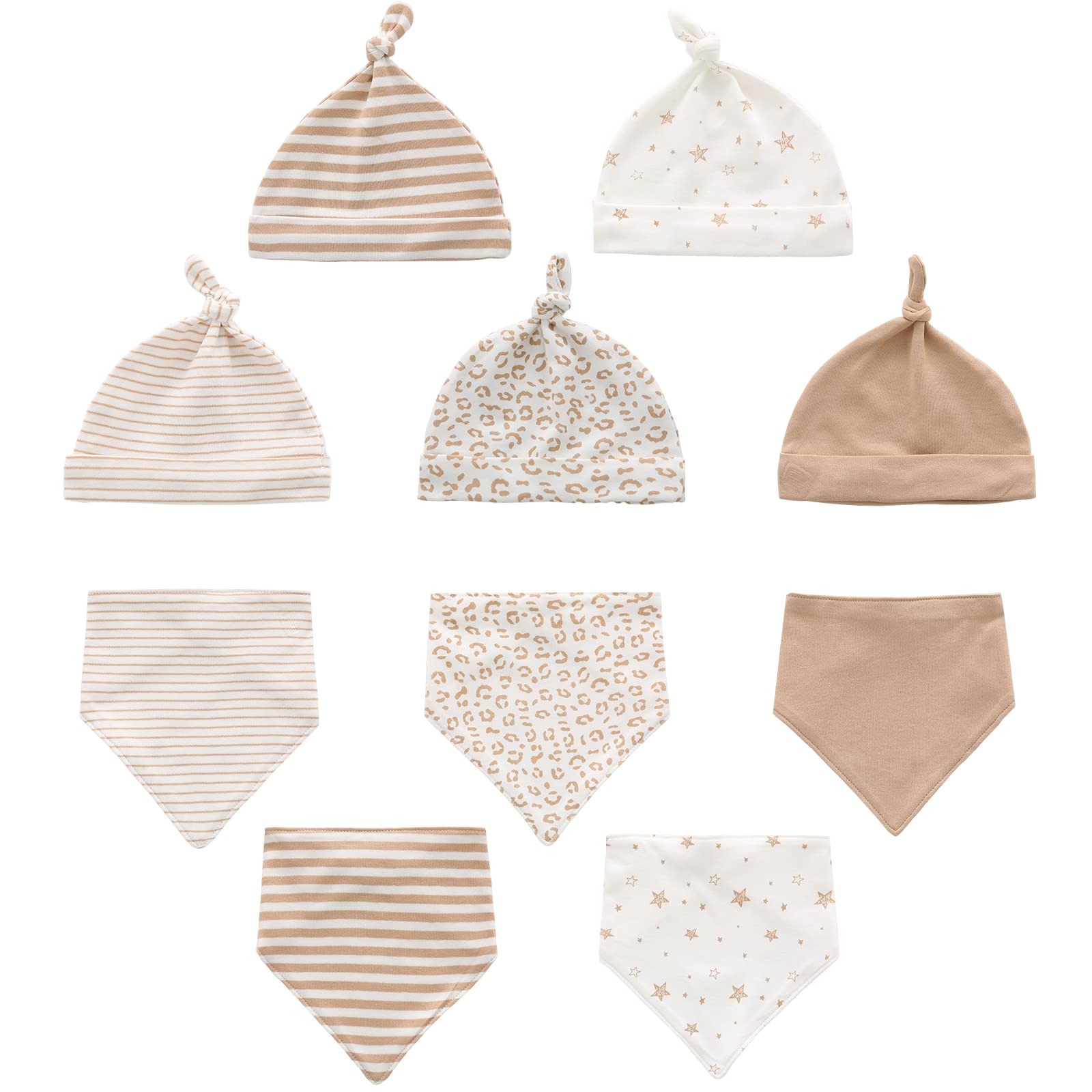 MAMIMAKA 23-Piece Newborn Baby Clothes Set - 5 Bodysuits + 3 Pajama Sets & Accessories for 0-6 Months | Soft Cotton Infant Outfits for Boys & Girls | Perfect for Daily Wear, Gifts & Photo Shoots