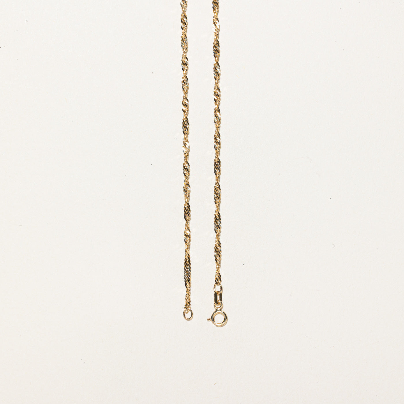 14K Yellow Gold Singapore Chain Necklace for Men & Women | 18 Inch Durable Luxury Jewelry Gift for Anniversary, Birthday & Special Occasions