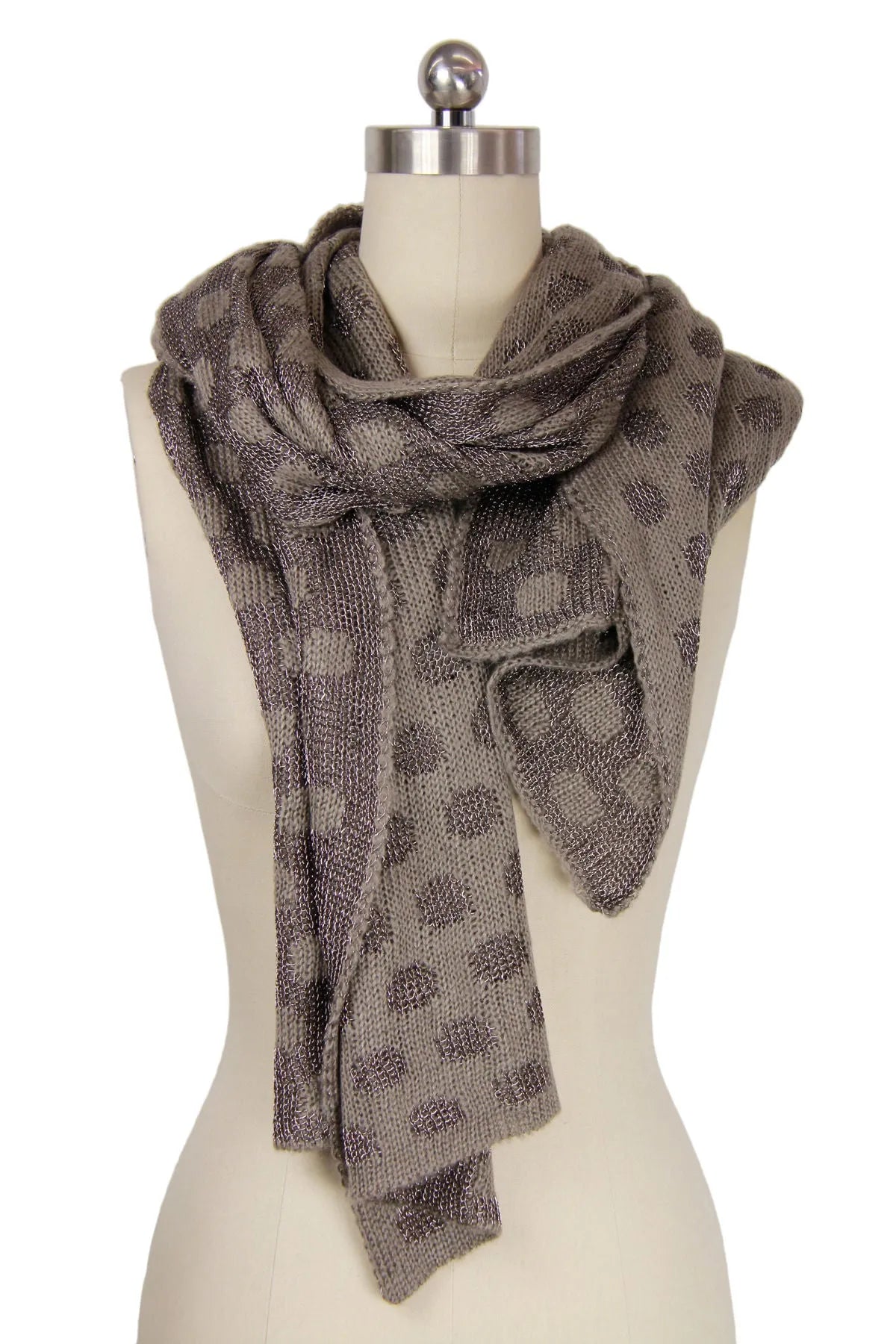 Stylish Nialey Polka Dot Scarf - Soft Fashion Accessory for Women - Perfect for Winter, Office & Casual Outfits