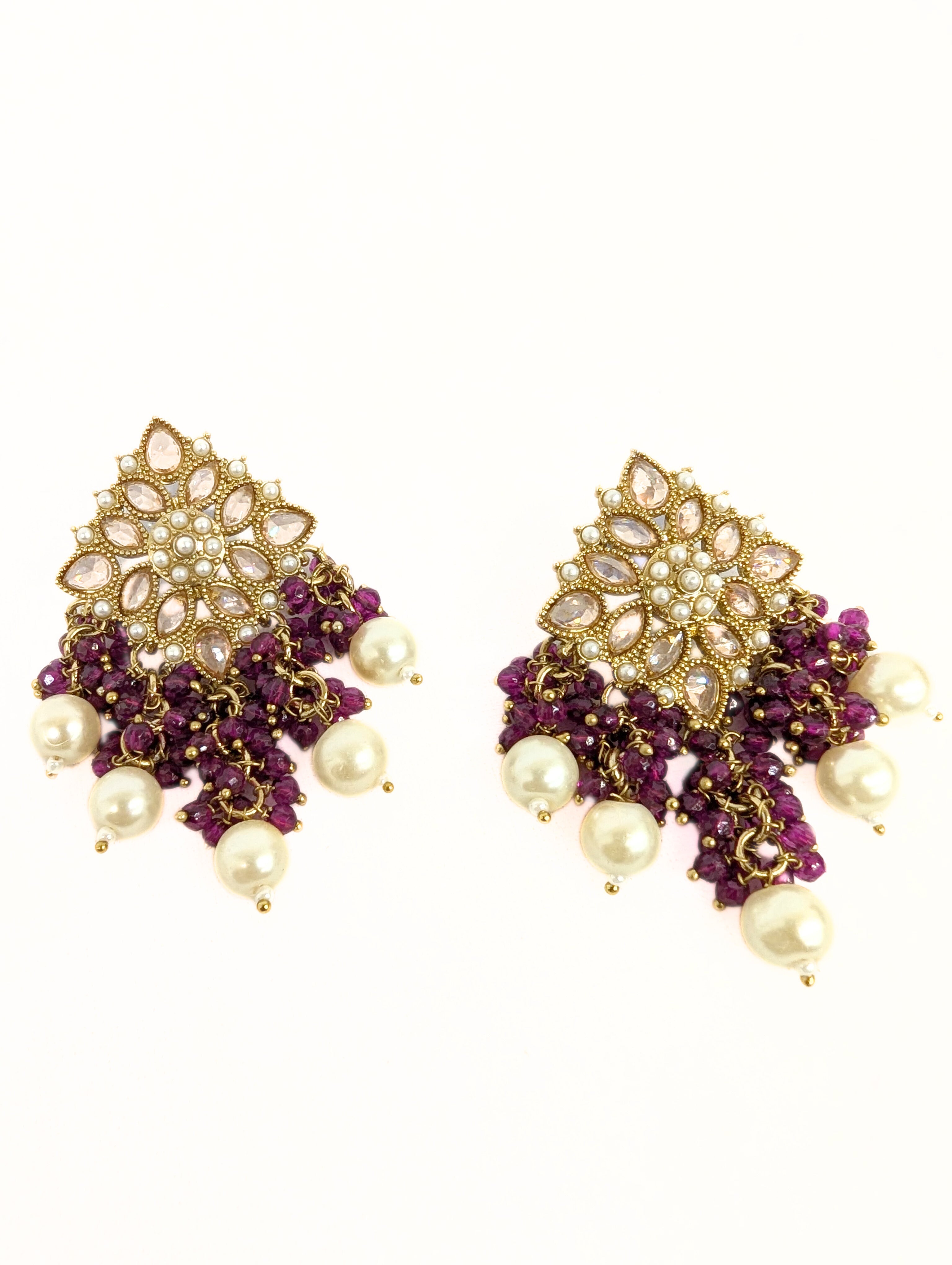 Exquisite Polki Diamond Earrings for Women – Handcrafted Indian Jewelry for Weddings, Parties & Special Occasions