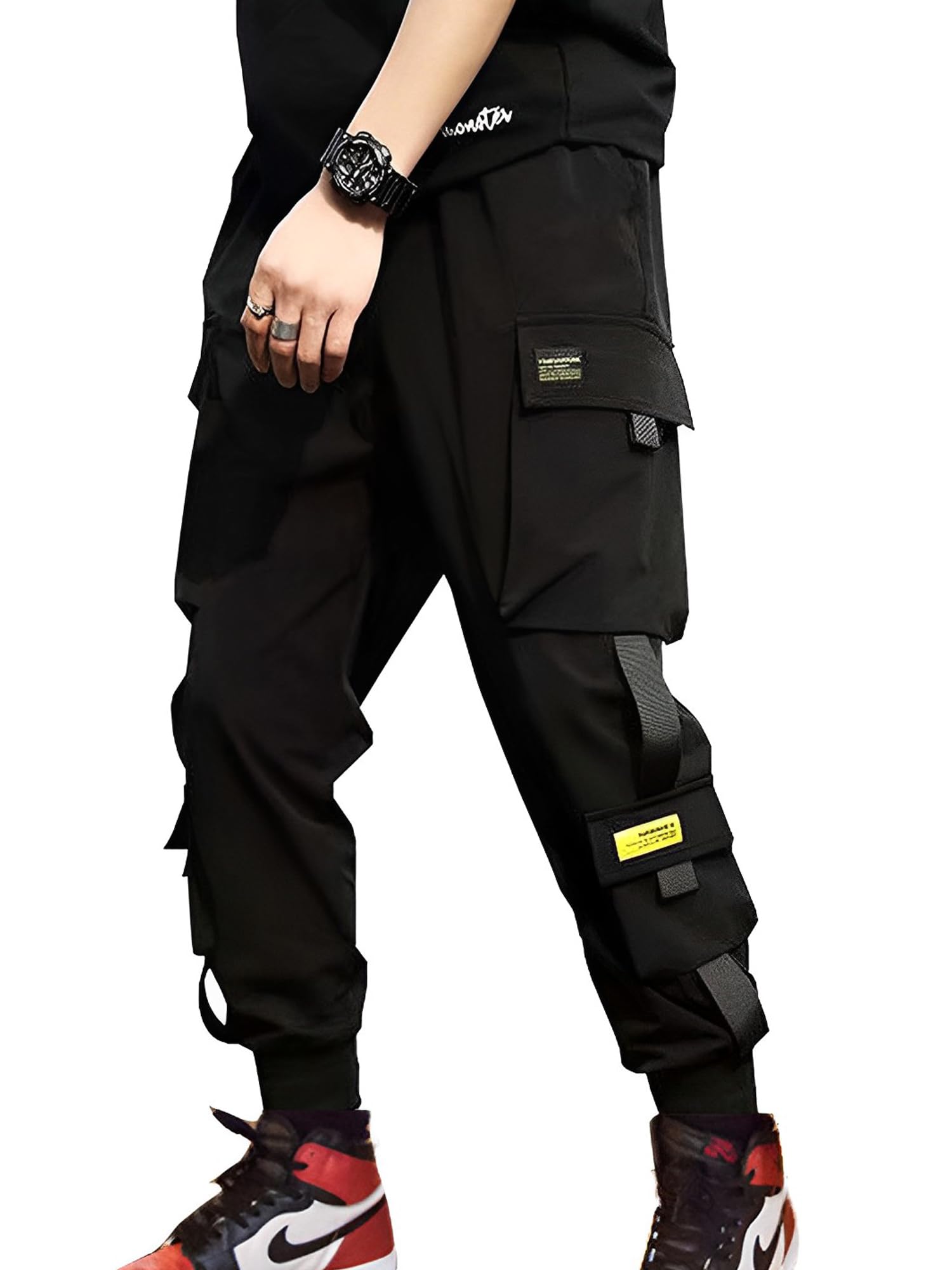 **Men's & Women's Streetwear Hip Hop Cargo Jogger Pants - Casual Activewear Sweatpants for Sports, Gym & Everyday Wear**
