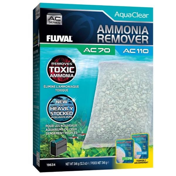 Fluval AC Series Ammonia Remover Power Filter Insert for Aquariums - Fish Tank Water Filter Media to Remove Ammonia & Improve Water Quality - Perfect for Freshwater & Saltwater Tanks