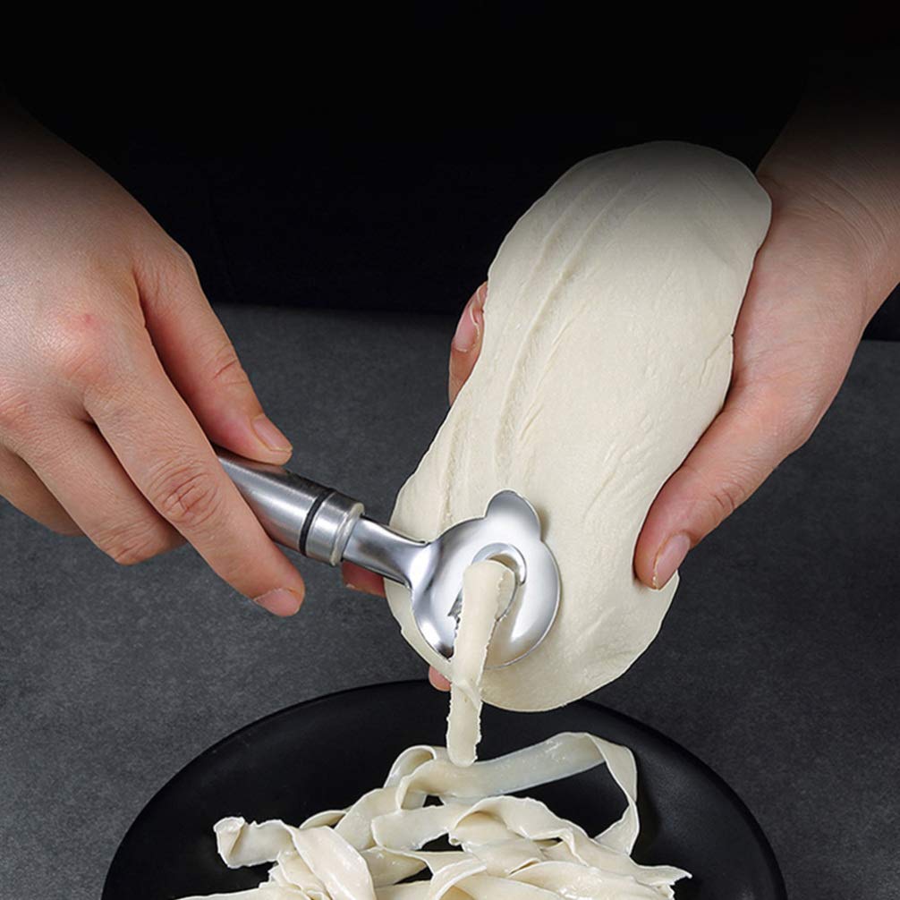 1pc Stainless Steel Noodle Dough Cutter Scraper - Professional Kitchen Dough Chopper & Slashing Tool - Essential Baking & Pasta Making Supplies for Home Chefs | Perfect for Making Fresh Pasta, Pizza Dough & Pastries