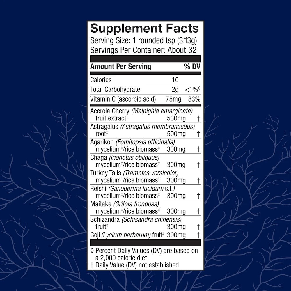 Host Defense MycoBotanicals® Immune Support Powder - Organic Mushroom Blend for Immunity Boost, Wellness & Daily Health - Perfect for Smoothies, Tea & Travel
