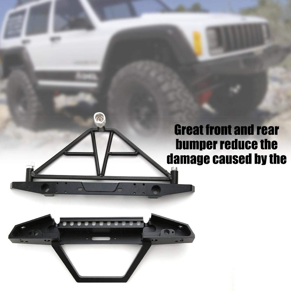 Tbest Heavy-Duty Metal RC Bumper for SCX10 90046 1/10 Scale RC Cars - Front & Rear Bumper Bar with Mounts - Durable Off-Road Accessory for Crawler & Trail Driving