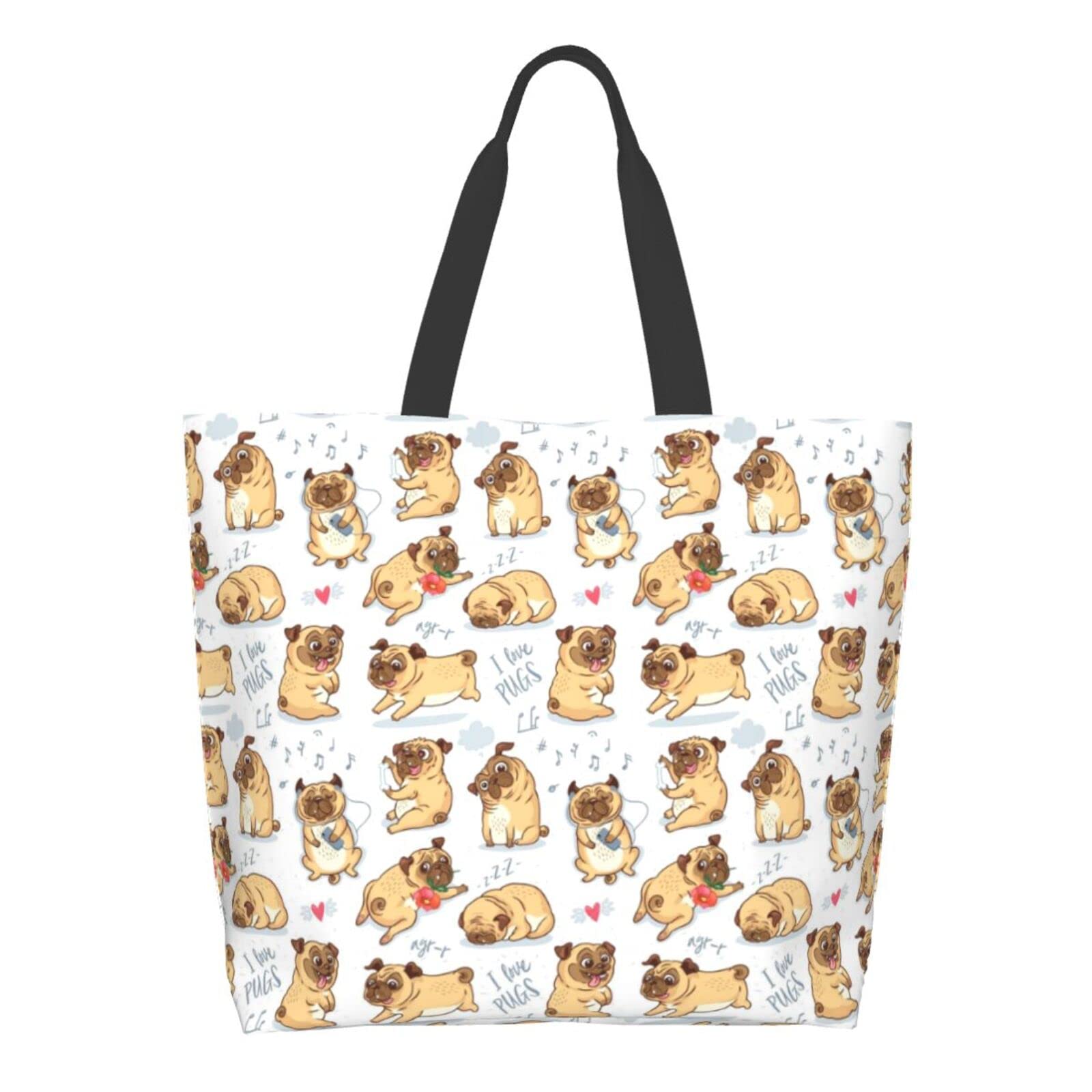 Stylish Reusable Canvas Tote Bag for Women & Men - Eco-Friendly Grocery Shopping, Beach Travel & Everyday Use