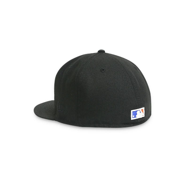 New York Mets Men's Black Fitted Baseball Cap - Official MLB Licensed Hat for Sports Fans & Casual Wear