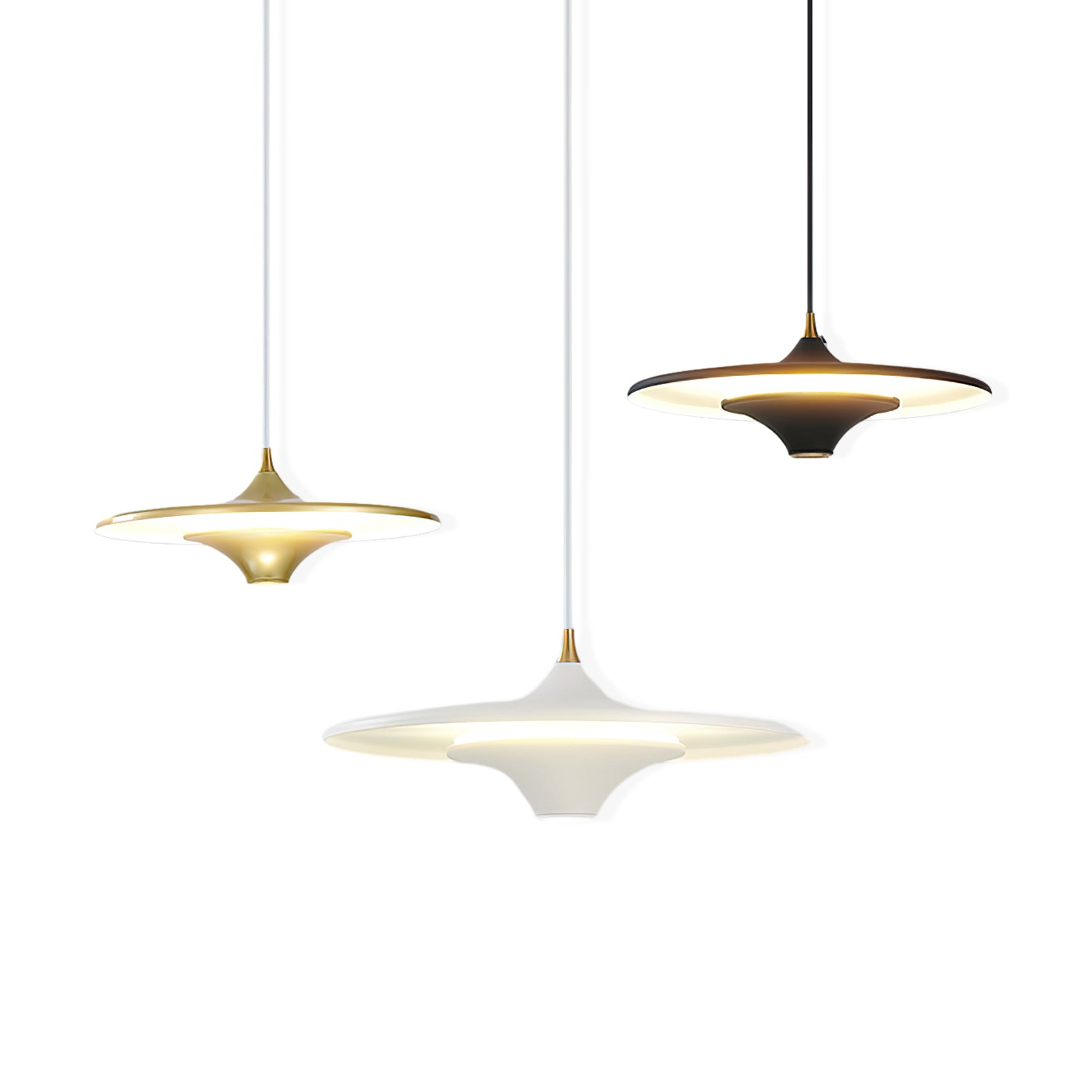 Stylish Small Spaceship Pendant Lamp - Modern UFO-Themed Ceiling Light for Bedroom, Kids Room & Sci-Fi Decor | Dimmable LED Hanging Light Fixture