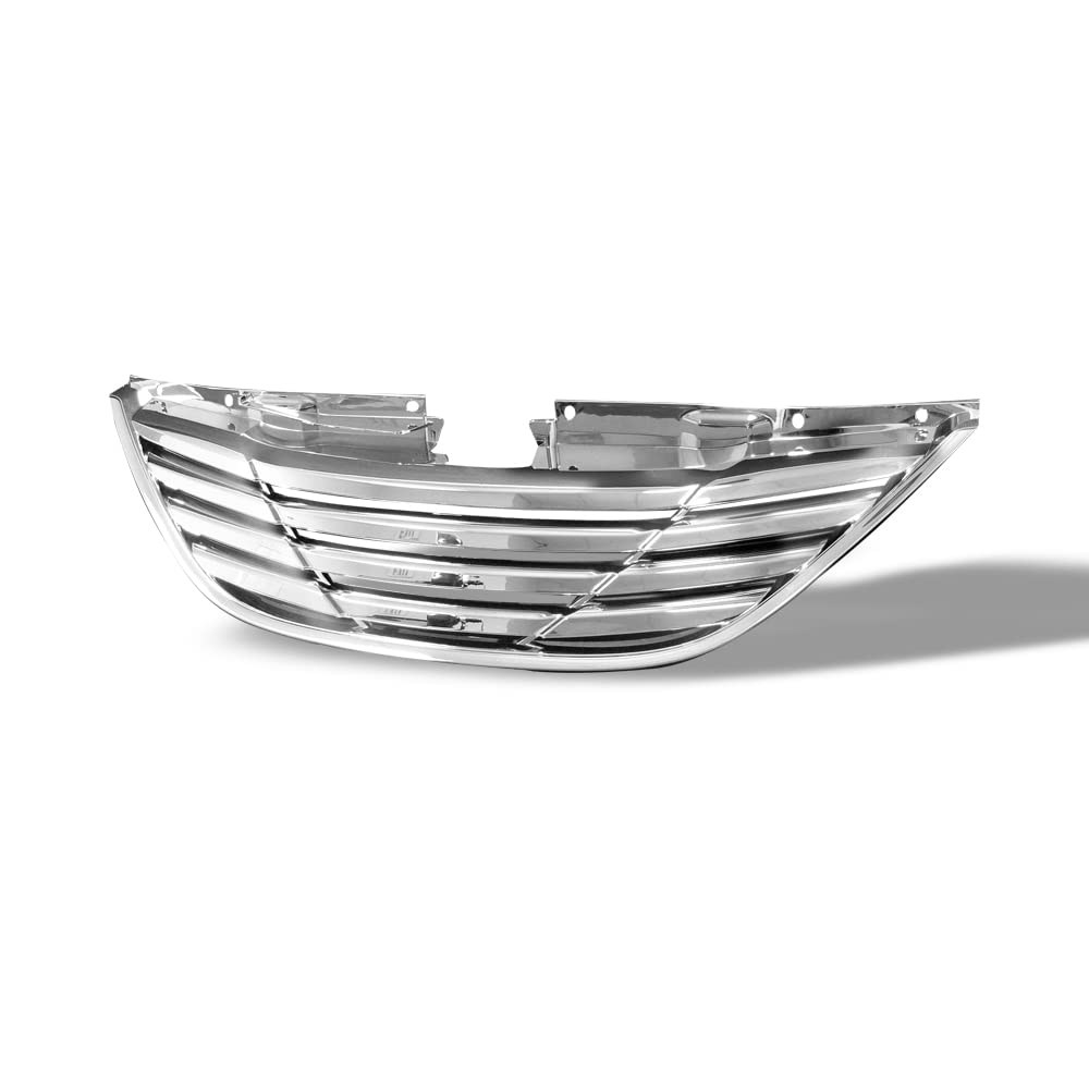 2010-2013 Hyundai Sonata Chrome Horizontal Front Bumper Grille Replacement - OEM Style Upgrade for Enhanced Vehicle Appearance | Perfect for Car Customization & Style Enhancement