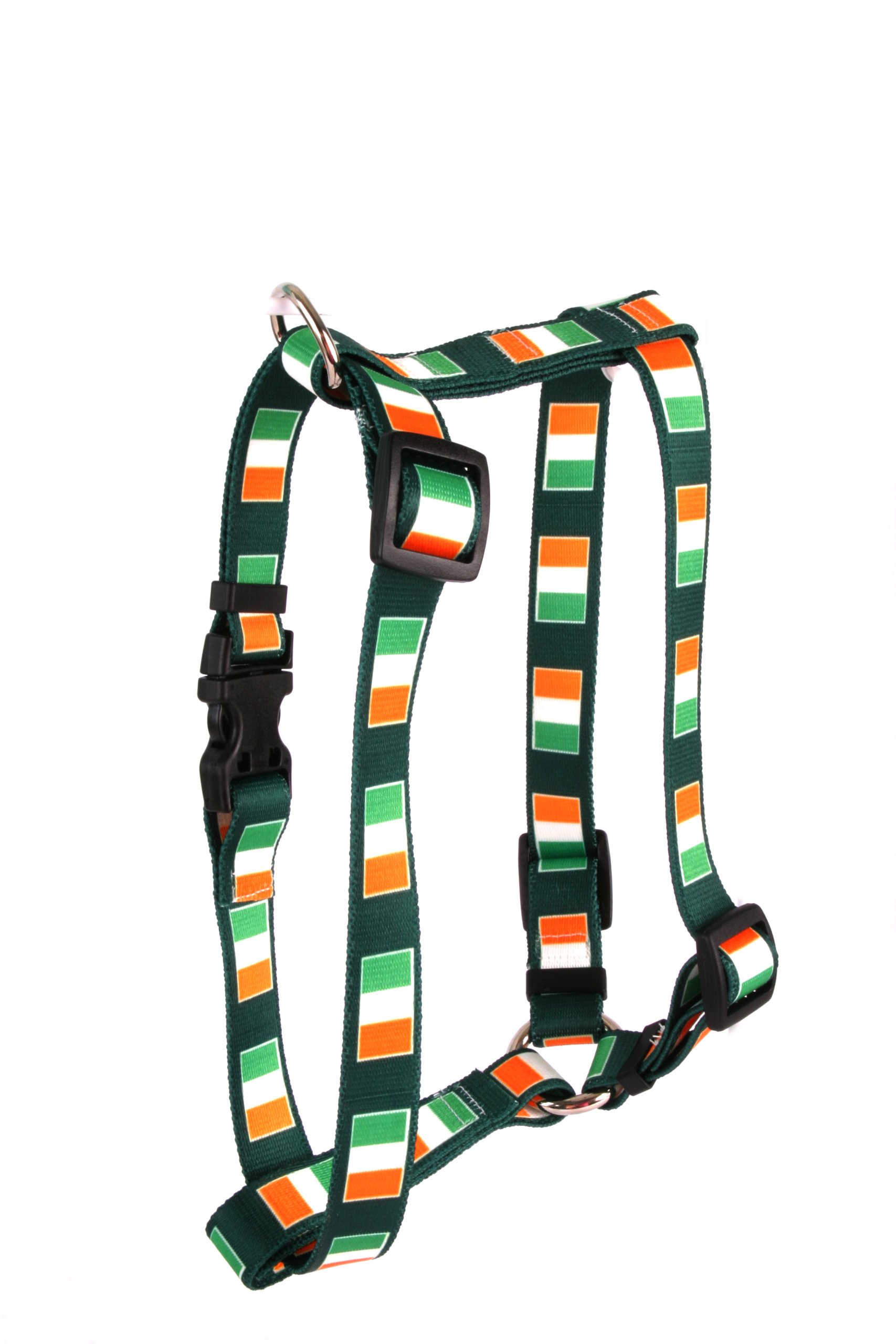 Yellow Dog Design Roman Harness for Large Dogs - X-Large Size with Irish Flag Pattern - Durable Pet Walking Gear for St. Patrick's Day, Parades & Outdoor Adventures