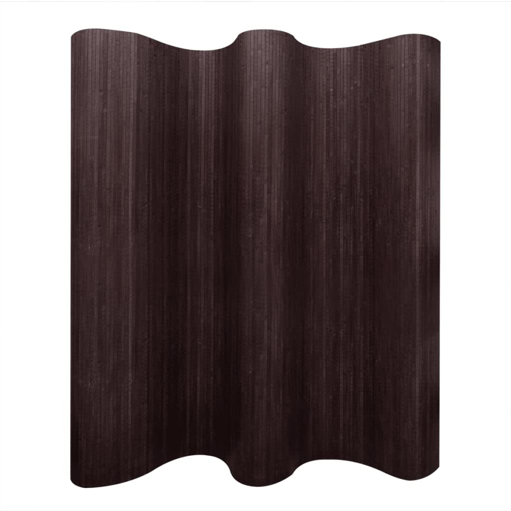 Dark Brown Bamboo Folding Room Divider Screen - 98.4