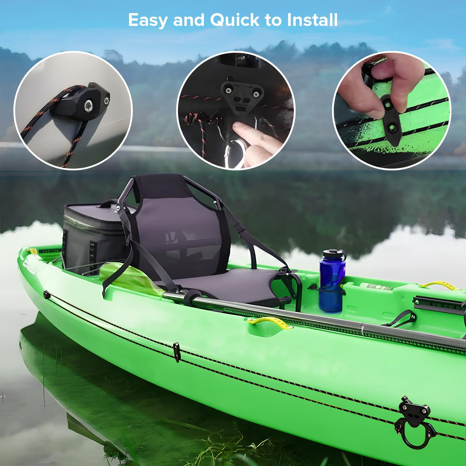 **Kayak Anchor Trolley Kit - Heavy Duty Adjustable Anchor System for Kayaks & Canoes - Perfect for Fishing, Drifting & Water Sports**