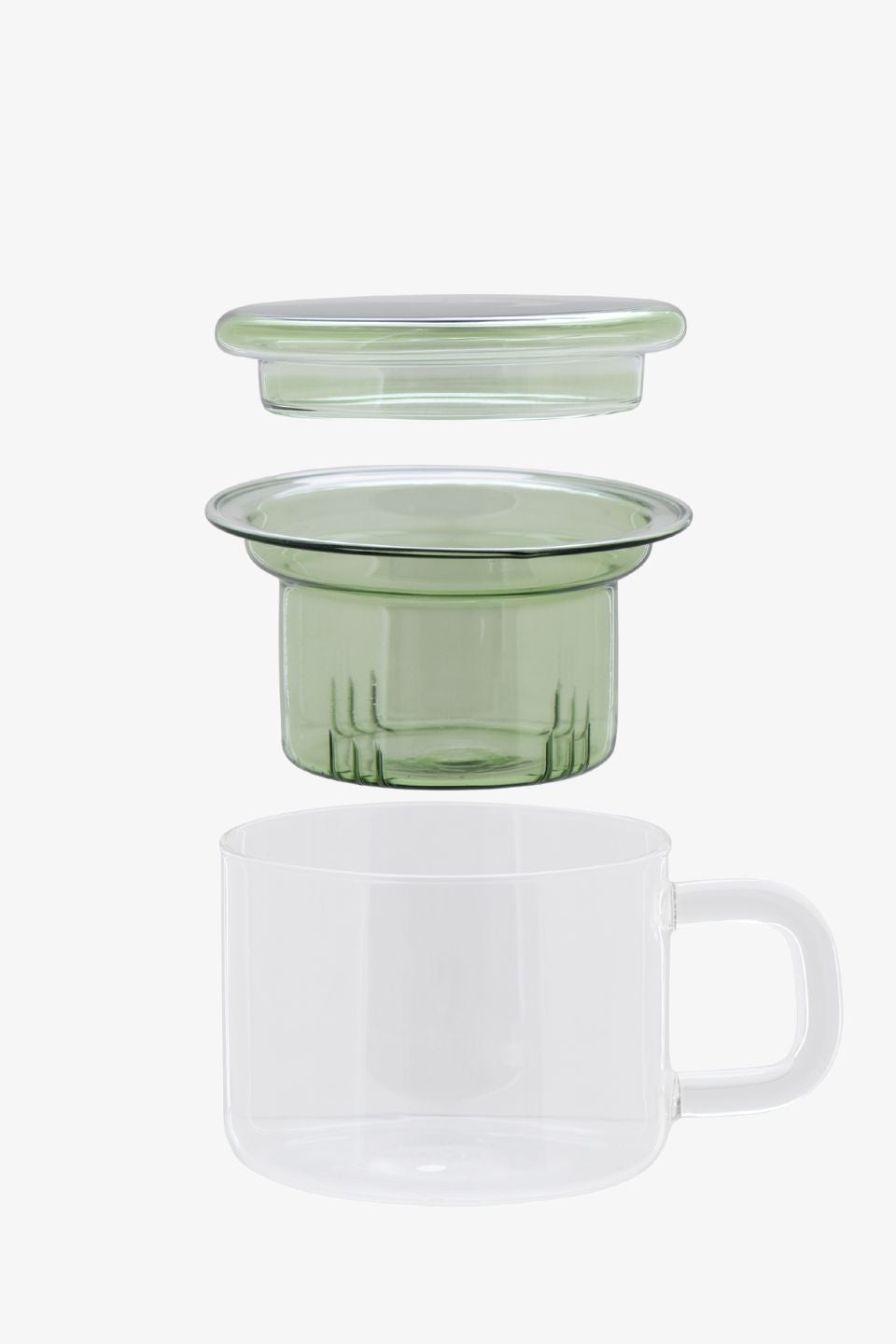 Premium Moss Teaware Set for One - Handcrafted Ceramic Tea Cup with Infuser - Perfect for Home, Office & Meditation Relaxation
