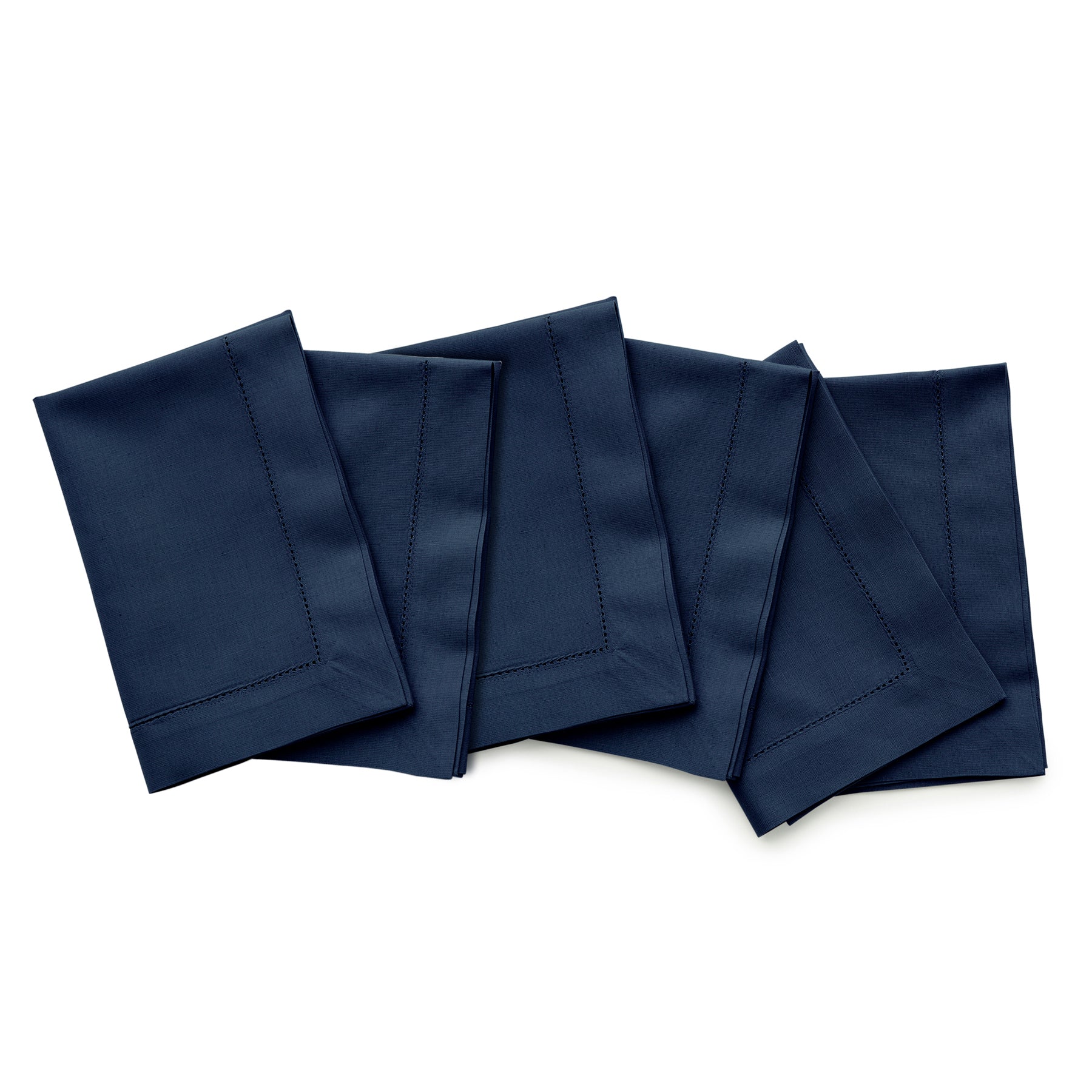 Premium Cotton Linen Hemstitch Napkins Set of 4 - Eco-Friendly Dinner Napkins for Formal Dining, Wedding, and Holiday Table Decor