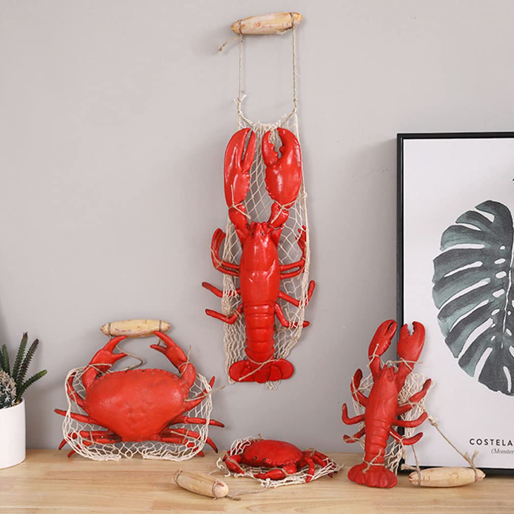BESPORTBLE Lobster Wall Art - Nautical Resin Wall Sculpture, Ocean-Themed Wall Hanging Decor for Living Room & Bedroom - Perfect for Beach House, Coastal Decor, and Seafood Restaurant Interior Design