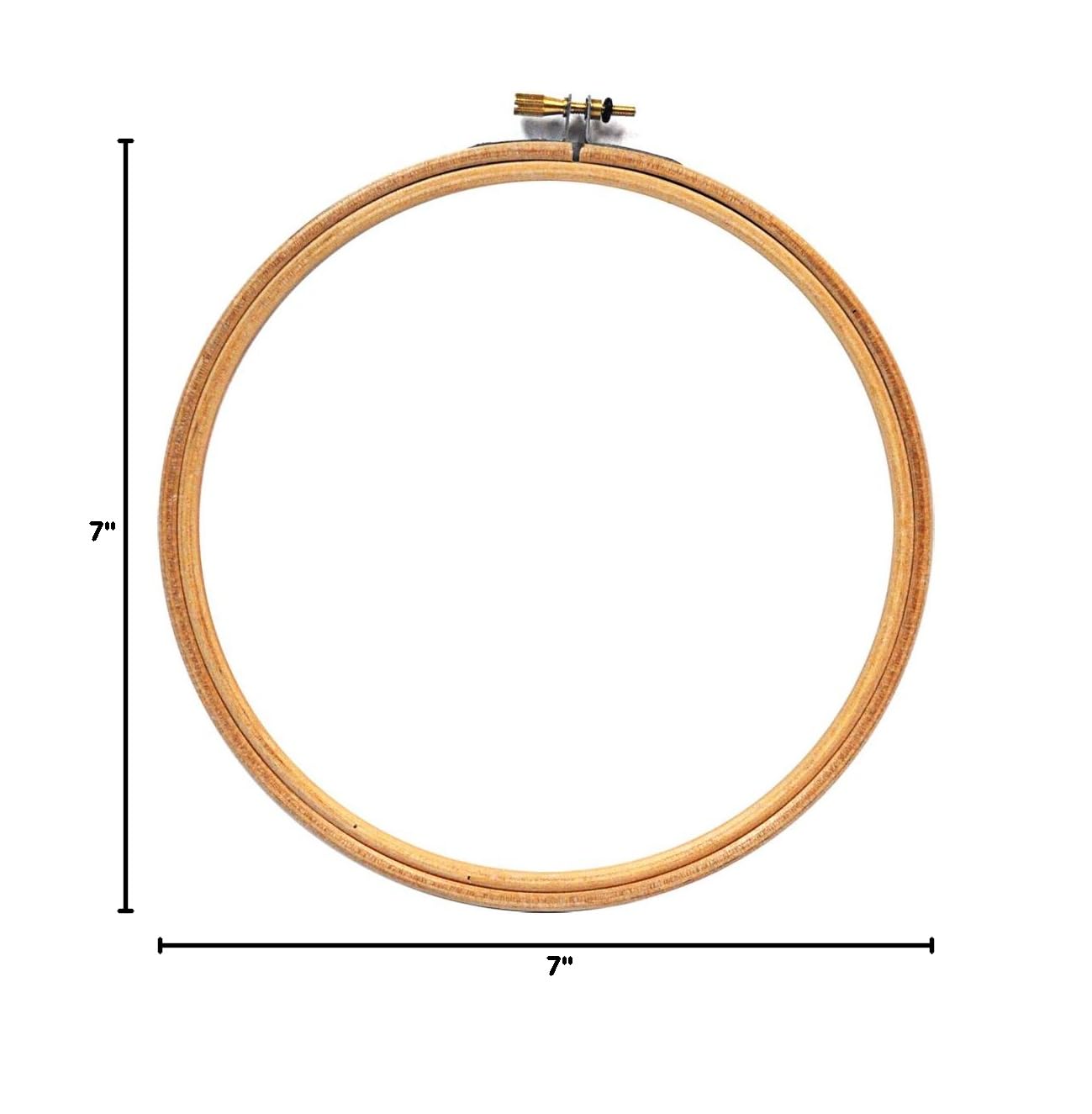 Edmunds 7 Inch Wooden Embroidery Hoop - Premium Crafting Frame for Cross Stitch, Needlework & DIY Projects (Perfect for Beginners & Professional Embroidery Artists)