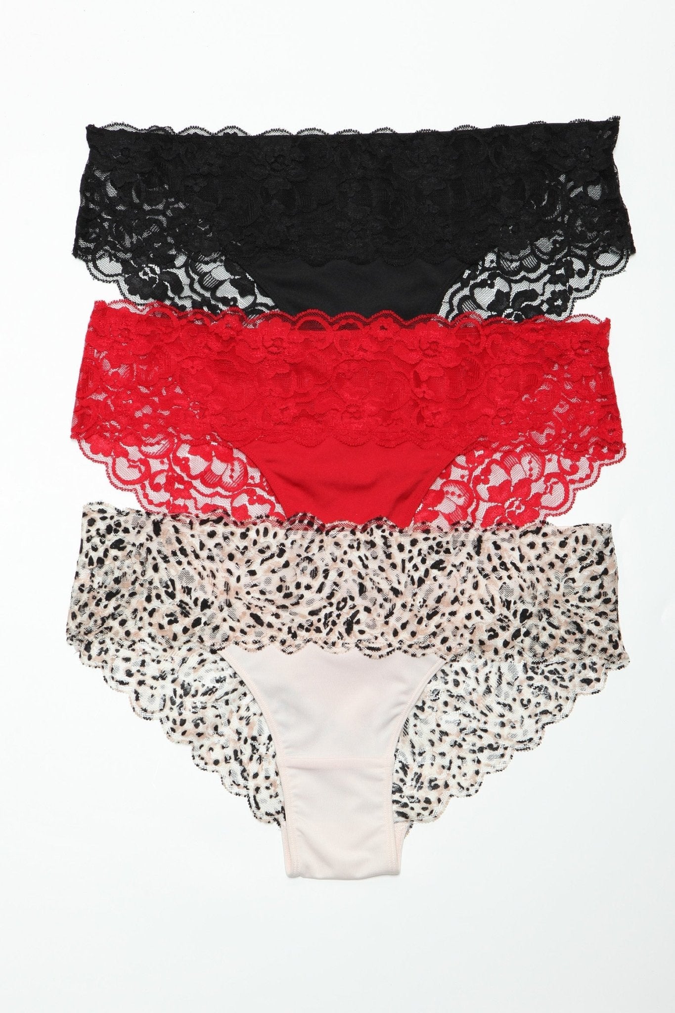 BeWicked Women's Arlo Bikini Panty 3 Pack - Sexy Comfortable Underwear Set for Everyday Wear & Special Occasions