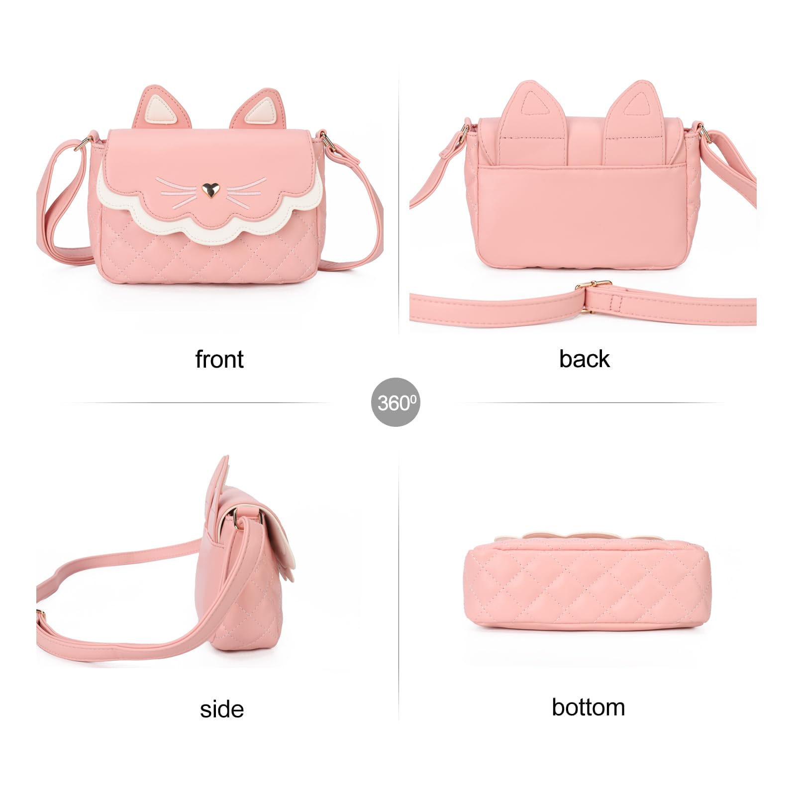 Gladdon Cute Cat Crossbody Bag for Teen Girls - Fashion Wallet Purse for Birthday Gifts | Perfect for School, Travel & Everyday Use