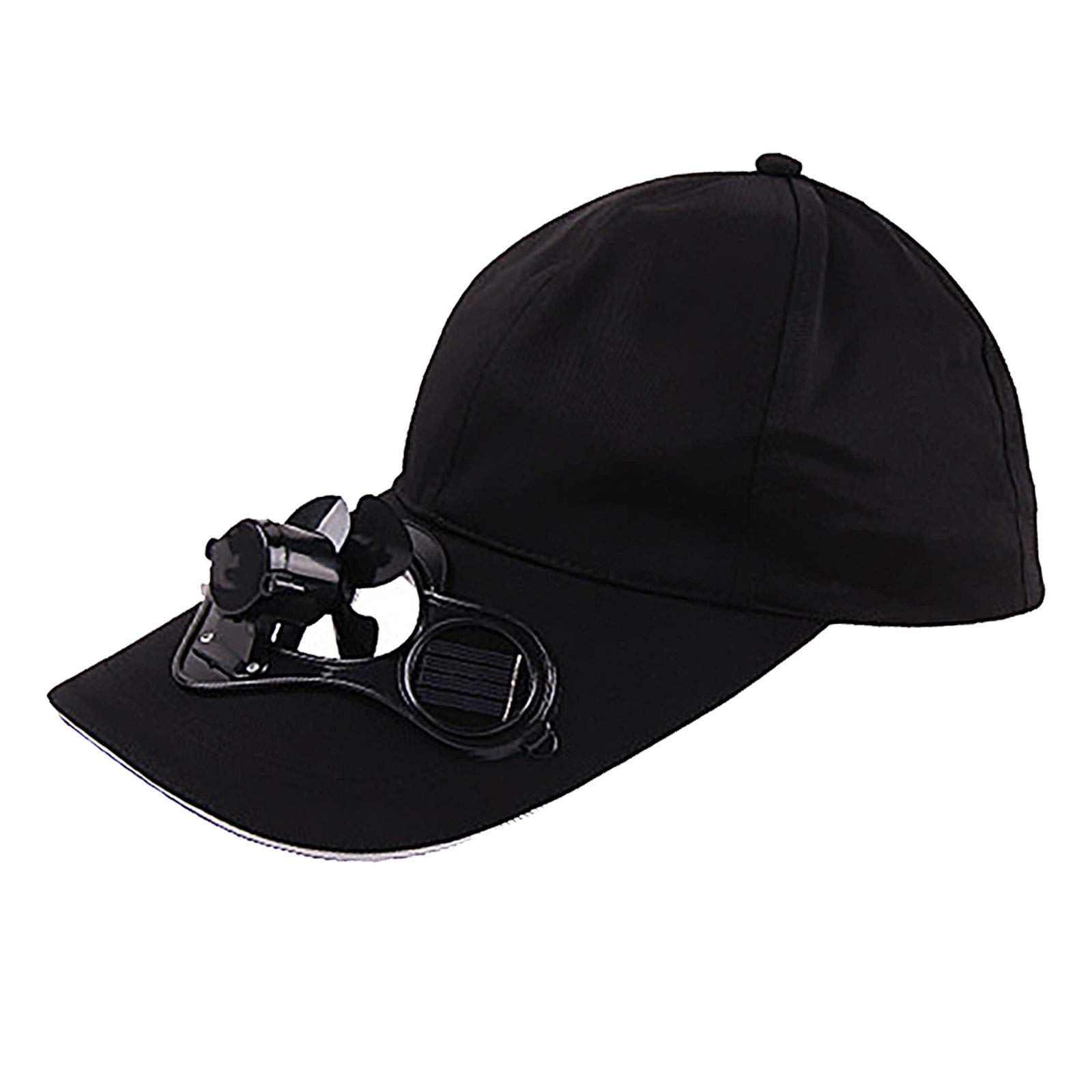 Solar Powered Cooling Fan Hat for Men & Women - UV Protection Sun Visor Cap with Built-in Fan - Perfect for Outdoor Sports, Hiking, Beach & Summer Activities
