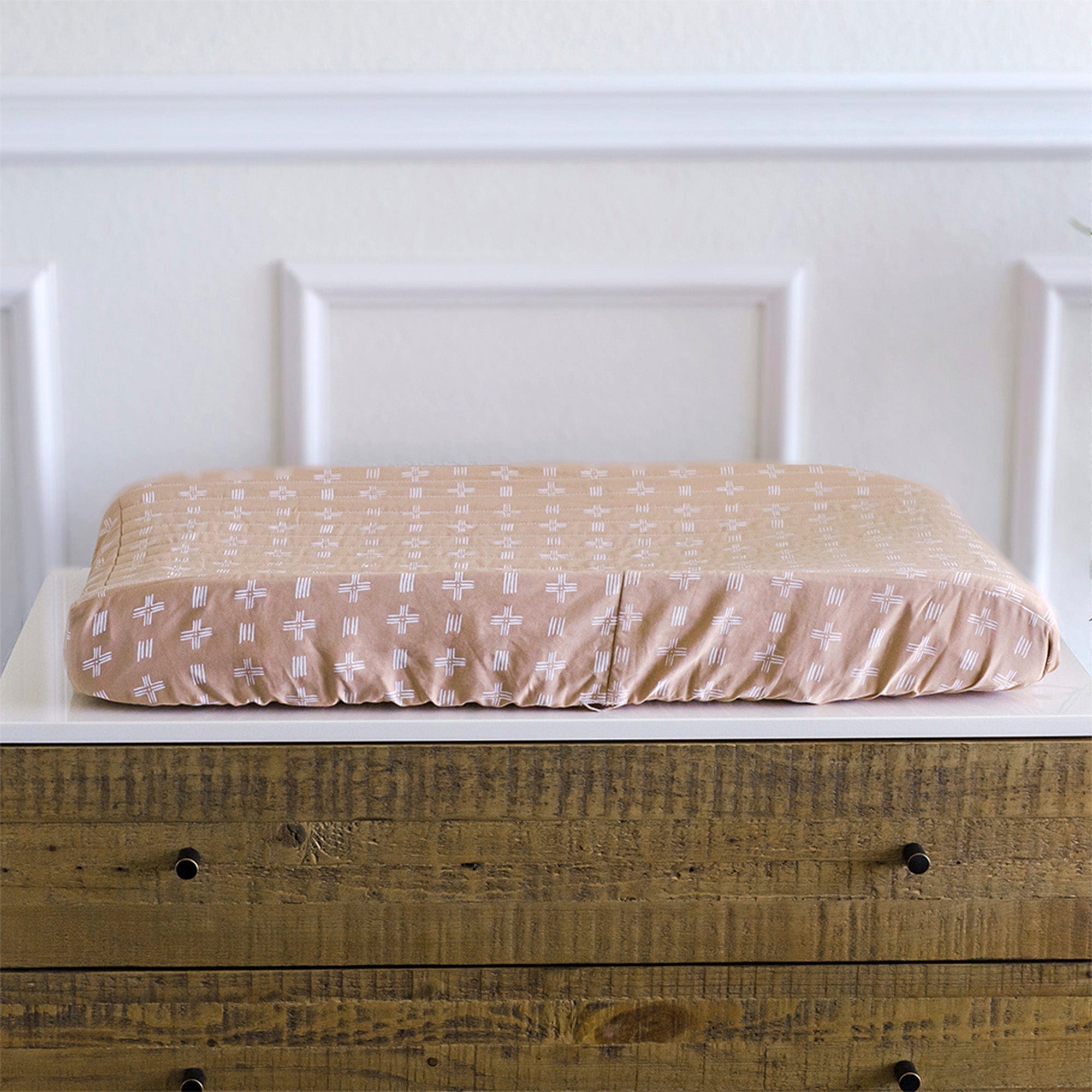 Ezra Quilted Baby Changing Pad Cover - Soft & Waterproof for Nursery, Diaper Changing Station, and Travel - Perfect for Newborns & Toddlers