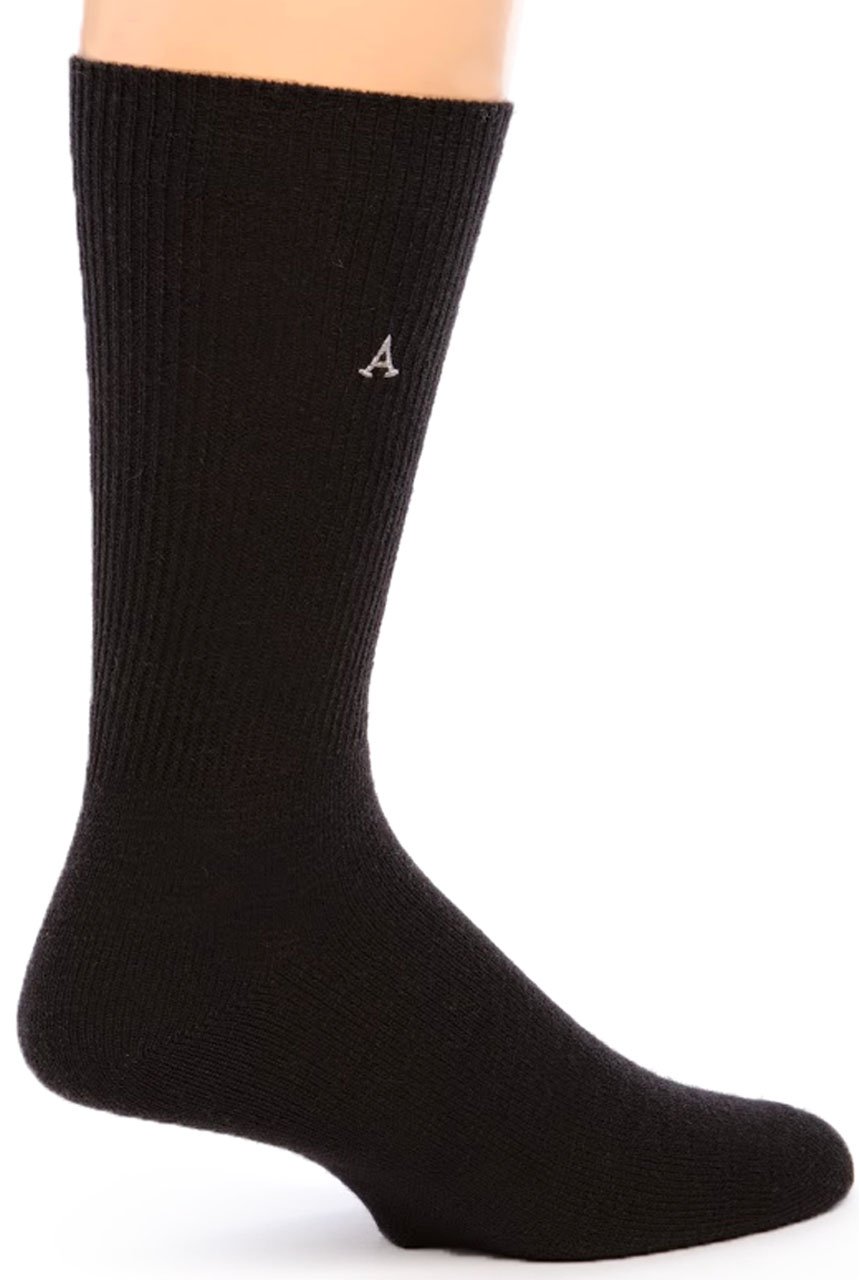 Premium Baby Alpaca Wool Dress Socks for Men & Women - Soft & Warm Winter Socks - Black Medium - Perfect for Office, Hiking & Cold Weather Comfort
