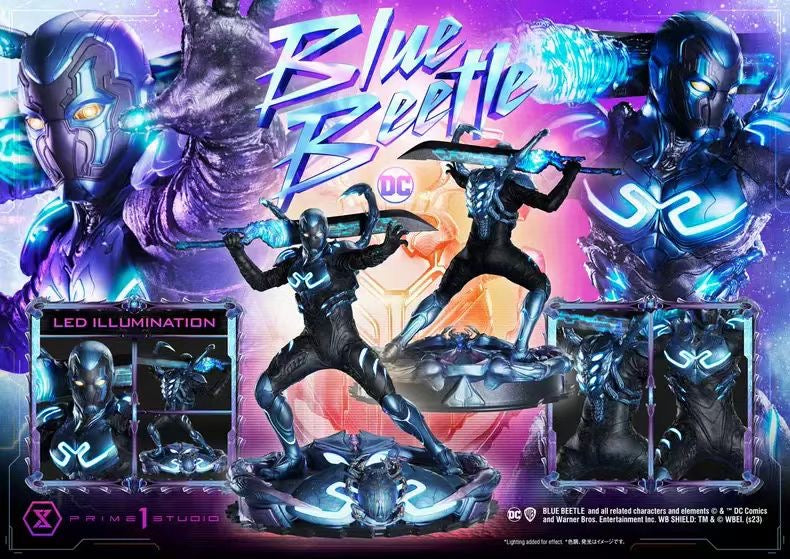 Prime1Studio Blue Beetle Collectible Statue - DC Comics Superhero Figure for Display & Decoration - Perfect for Home, Office & Fan Collections