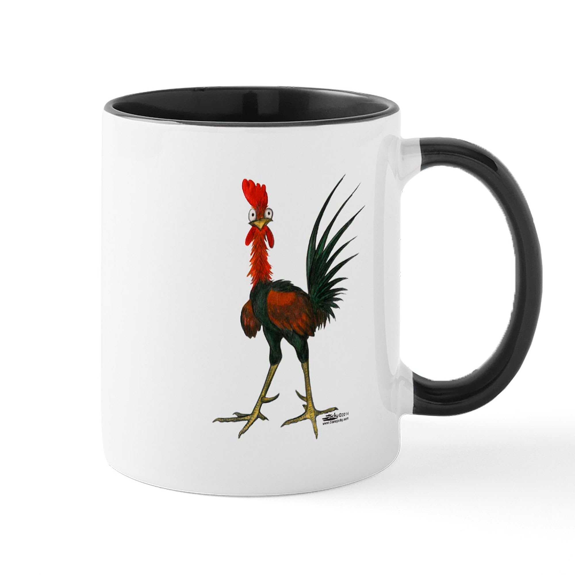 Crazy Rooster 11 oz (325 ml) Ceramic Coffee Mug - Funny Novelty Gift for Coffee Lovers, Perfect for Home, Office or Gag Gifts