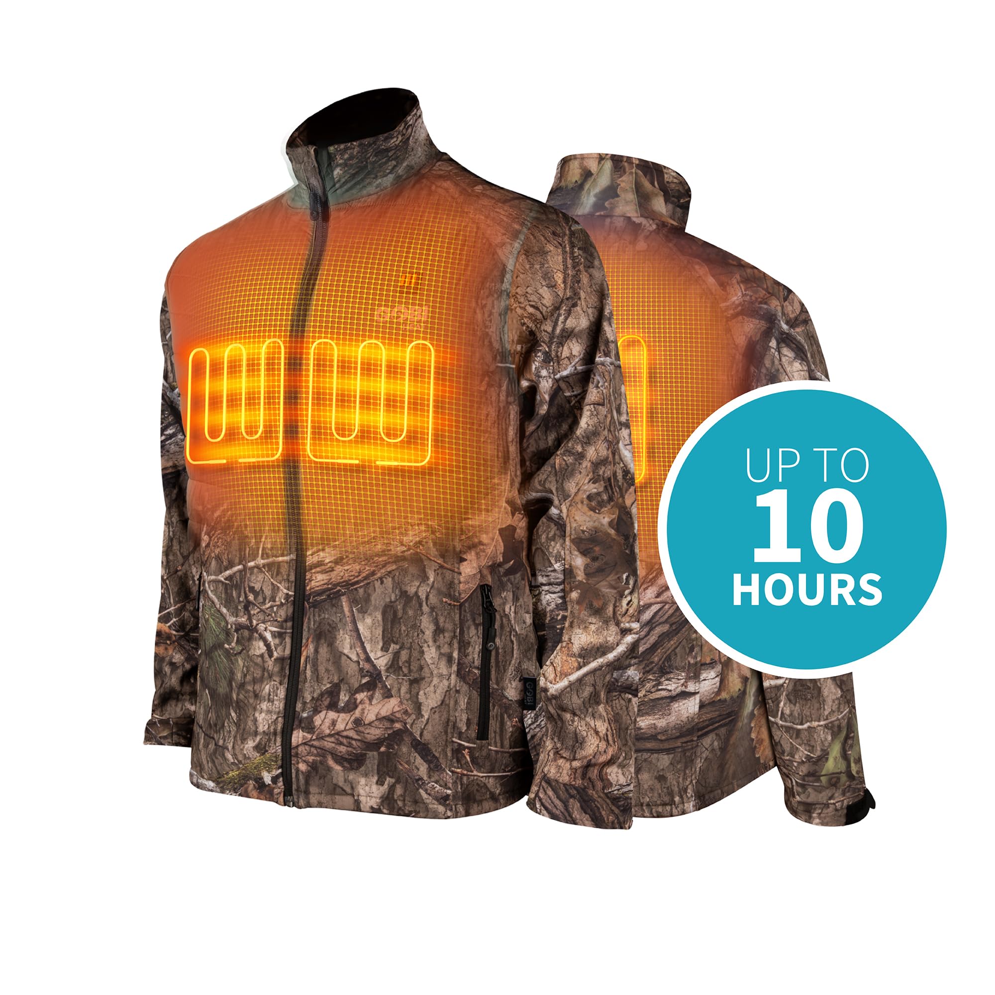 Sahara Men's Heated Hunting Jacket with 10-Hour Battery Life - Rechargeable Electric Winter Coat for Outdoor Activities | Perfect for Hunting, Camping & Cold Weather Adventures