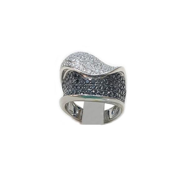 14K White Gold Black Diamond Ring for Women - Elegant Engagement, Wedding, Anniversary Jewelry Gift - Perfect for Special Occasions & Everyday Wear