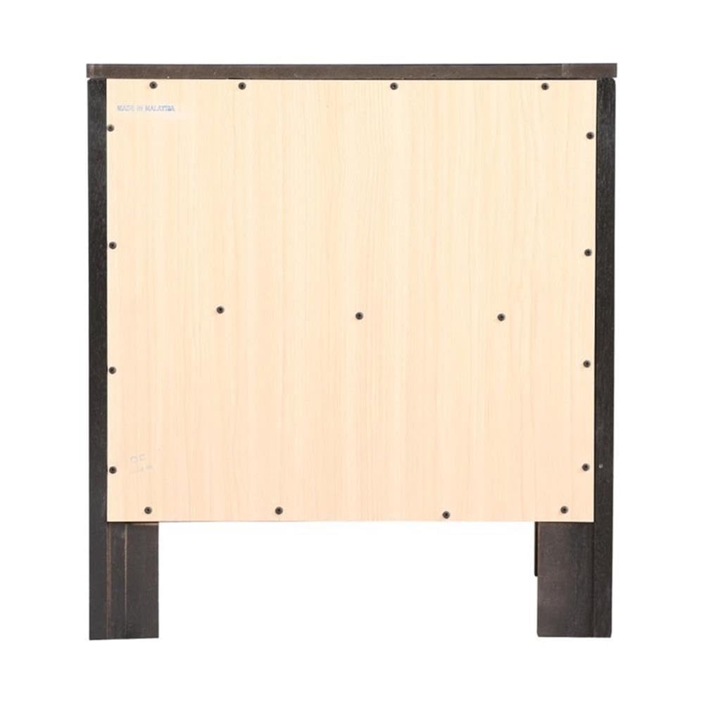 Black Glory Furniture Burlington 2-Drawer Nightstand - Modern Bedside Table with Storage for Bedroom, Guest Room & Dorm