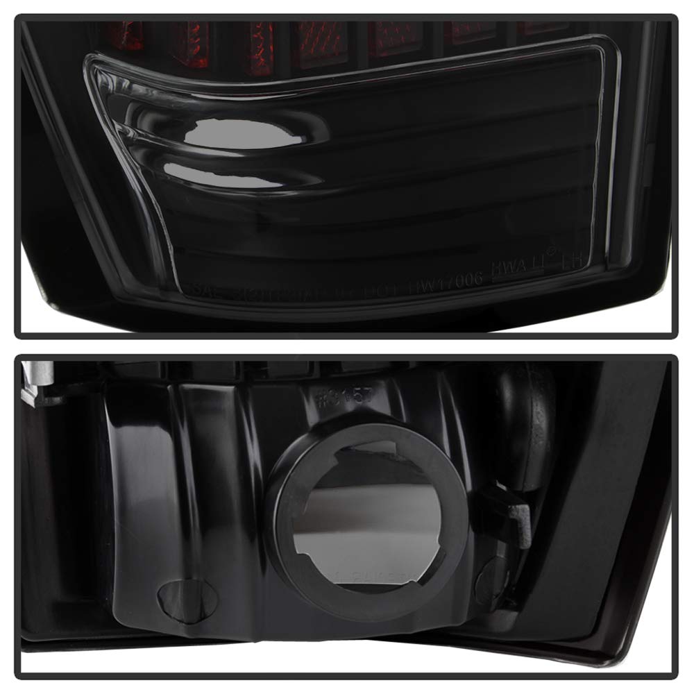 2002-2006 Chevy Avalanche Euro LED Tail Lights - Red Smoke Lens Brake Lamps for Improved Visibility & Style - Perfect for Night Driving & Car Customization