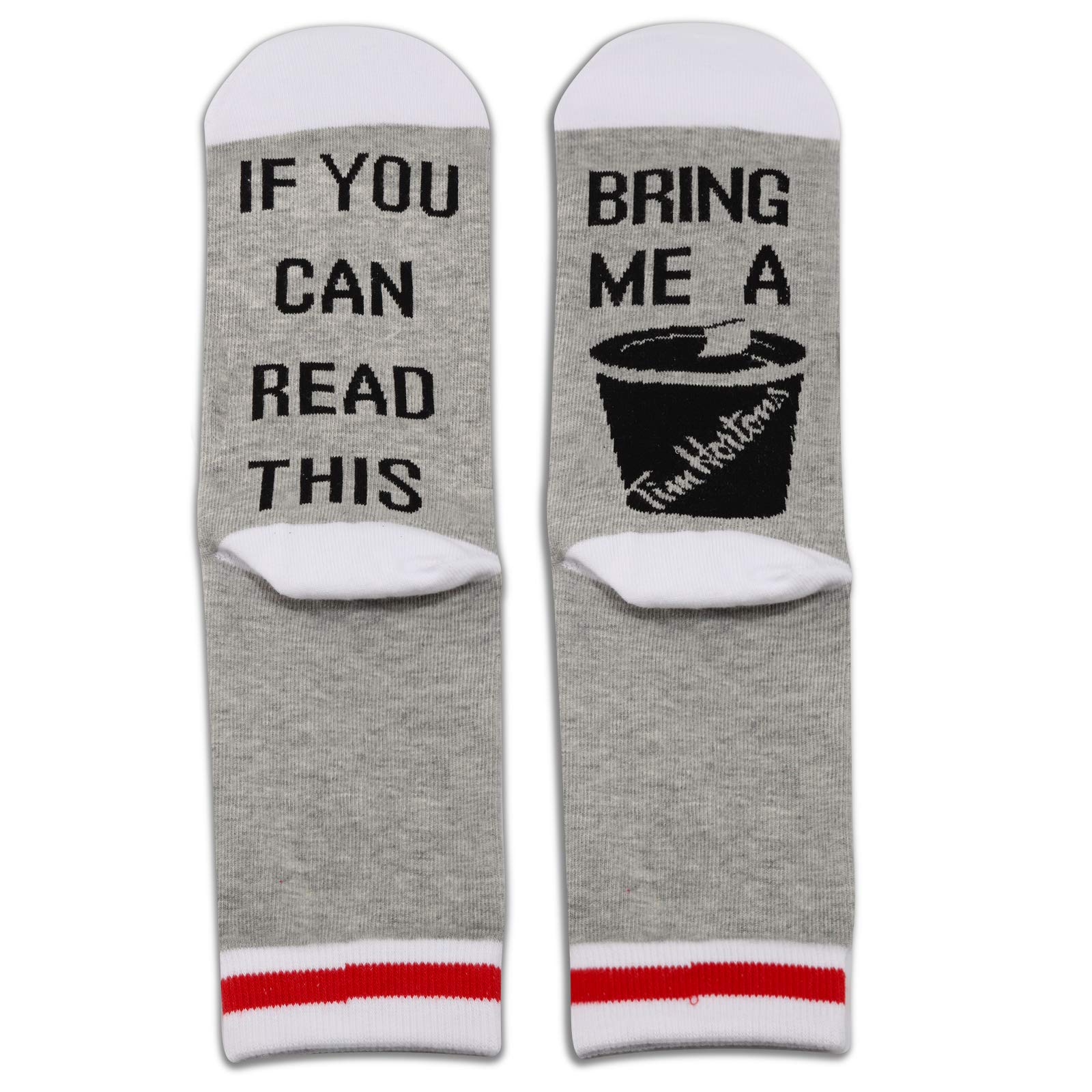 2 Pairs Funny Coffee Socks Gift Set - 'If You Can Read This Bring Me Coffee' Novelty Socks for Coffee Lovers | Perfect for Office Gifts, Christmas Presents & Barista Appreciation