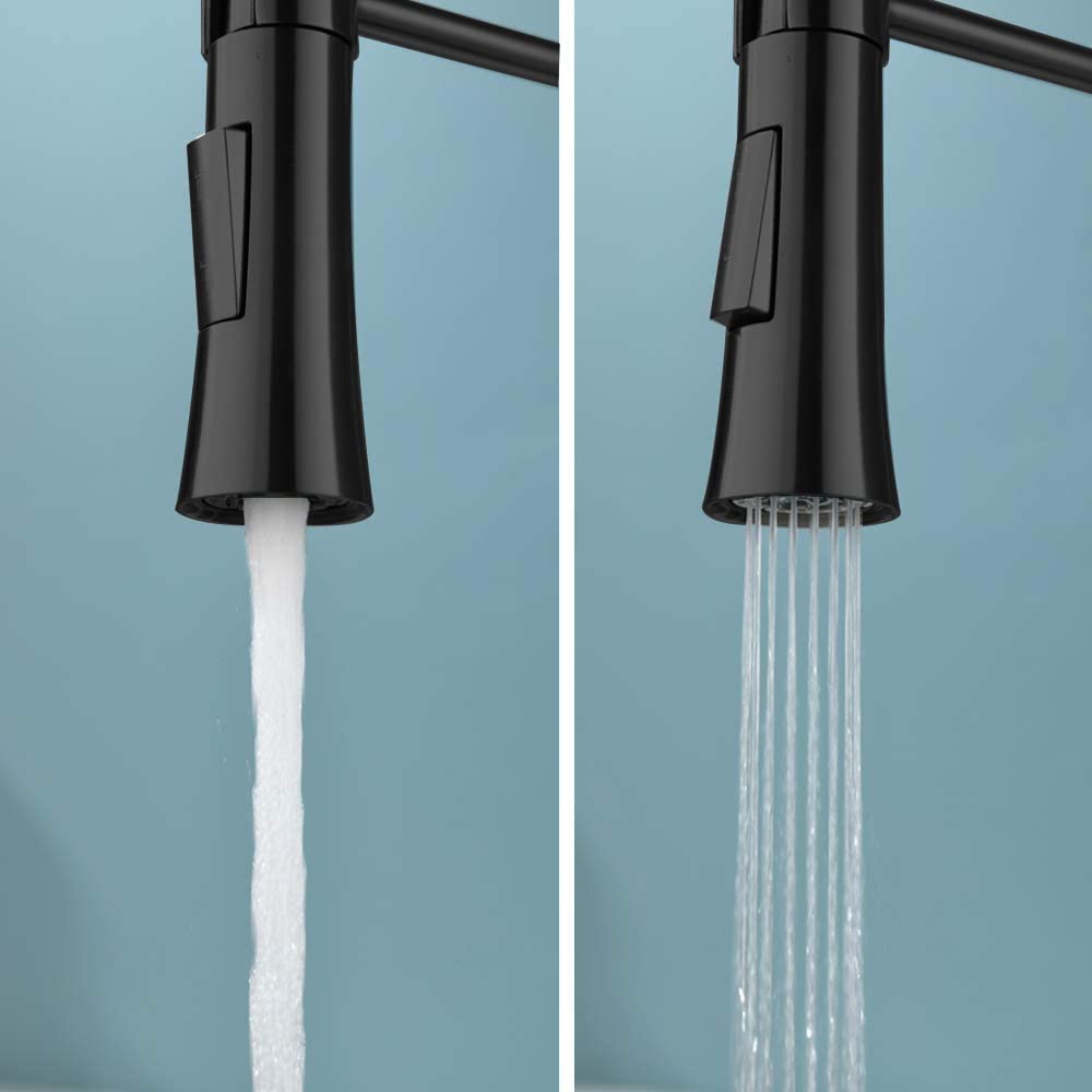 Stainless Steel Pull Down Kitchen Faucet - Single Handle Spring Sprayer for Farmhouse & Commercial Use