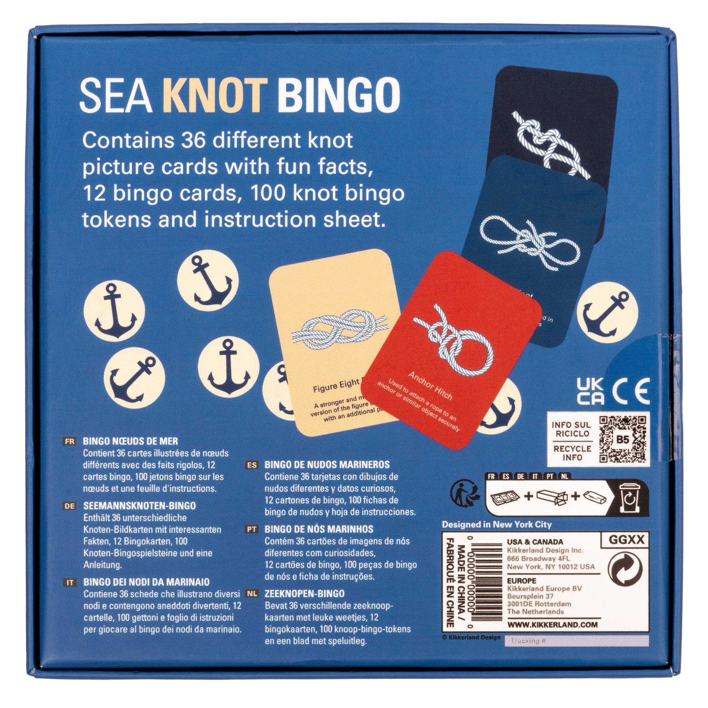 Sea Knot Bingo Game Set - Fun Family Board Game for Kids & Adults - Perfect for Parties, Travel & Indoor Activities