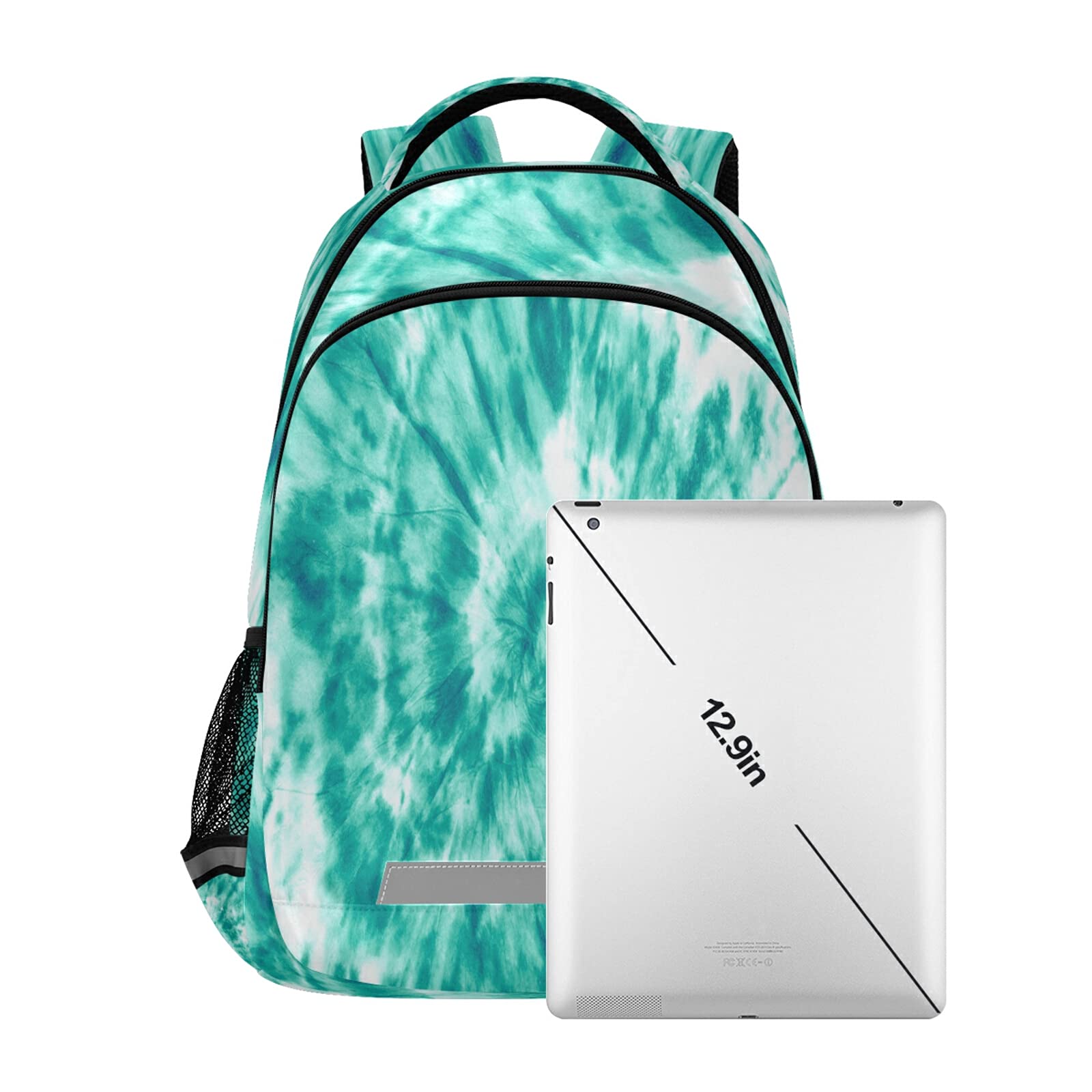 ALAZA Teal Turquoise Tie Dye Backpack - Lightweight Travel Laptop Daypack for School, Work & College - Water Resistant Book Bag for Men, Women & Teens - Perfect for Commuting, Hiking & Daily Use