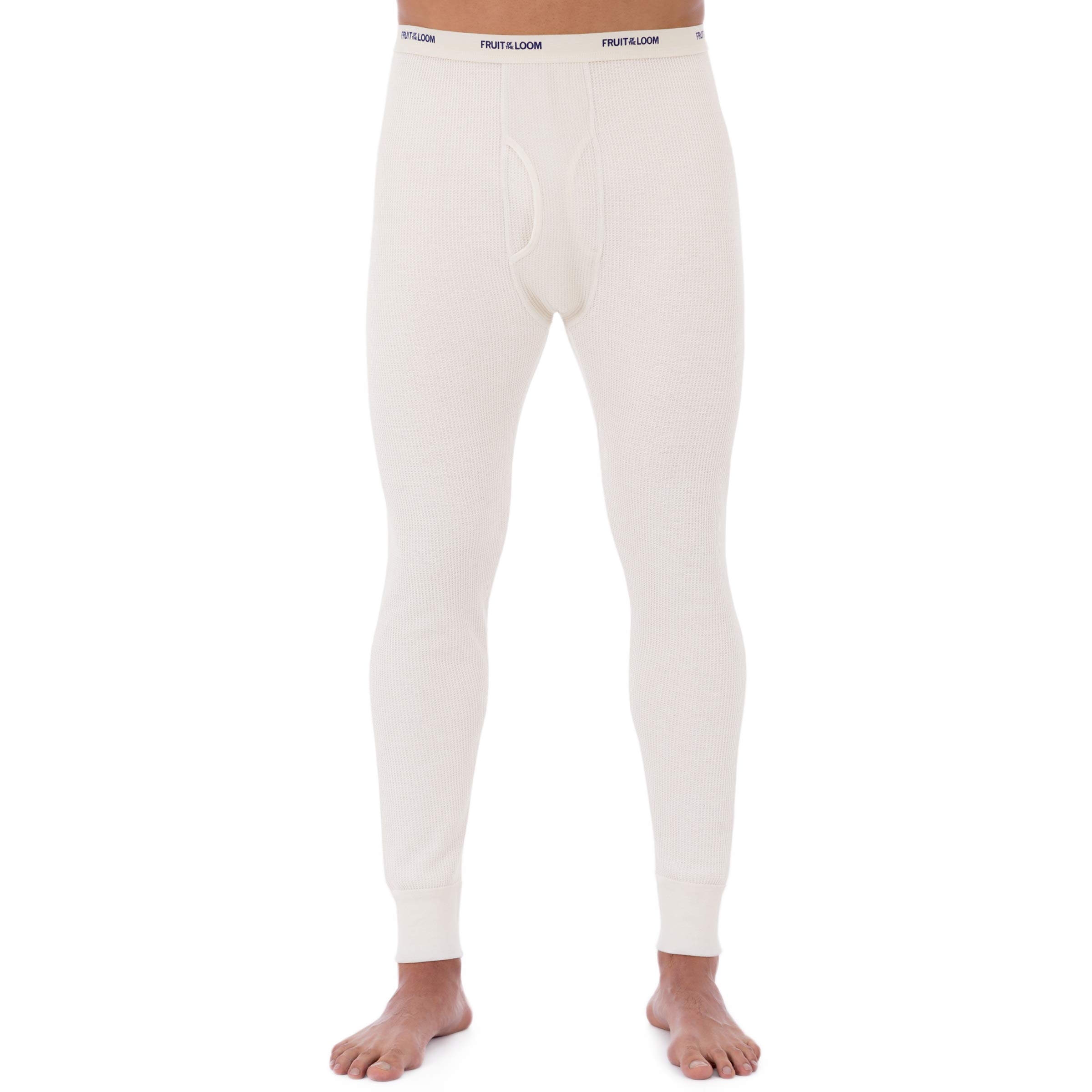 Fruit of the Loom Men's Classic Midweight Waffle Thermal Underwear Pants - Warm Winter Base Layer for Outdoor Activities & Cold Weather Comfort