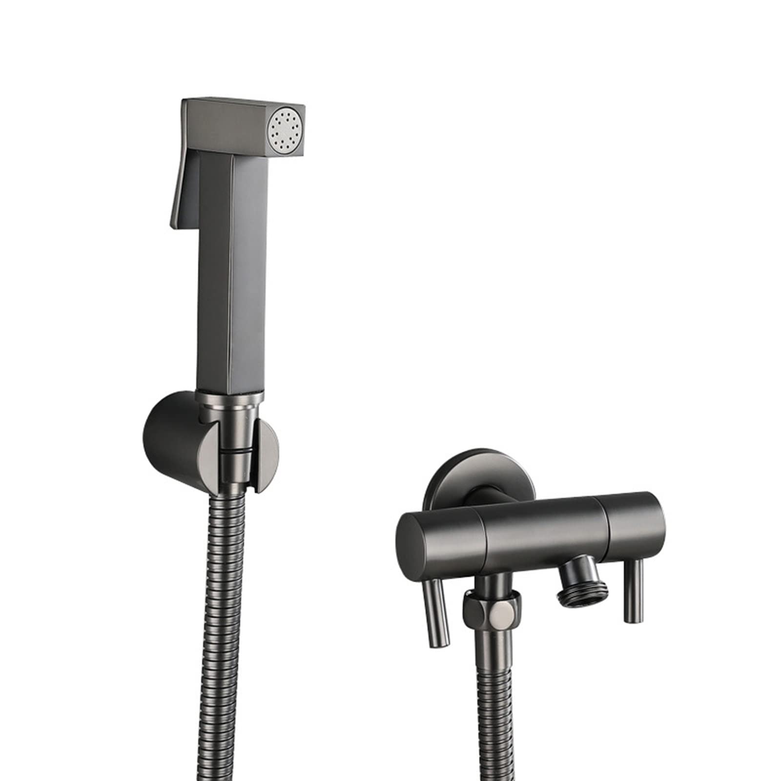 Portable Handheld Bidet Sprayer for Toilet - Brass Attachment with Hose for Feminine Wash, Baby Cloth Diaper Cleaning & Pet Washing - Easy to Install Bathroom Accessory for Hygiene & Convenience
