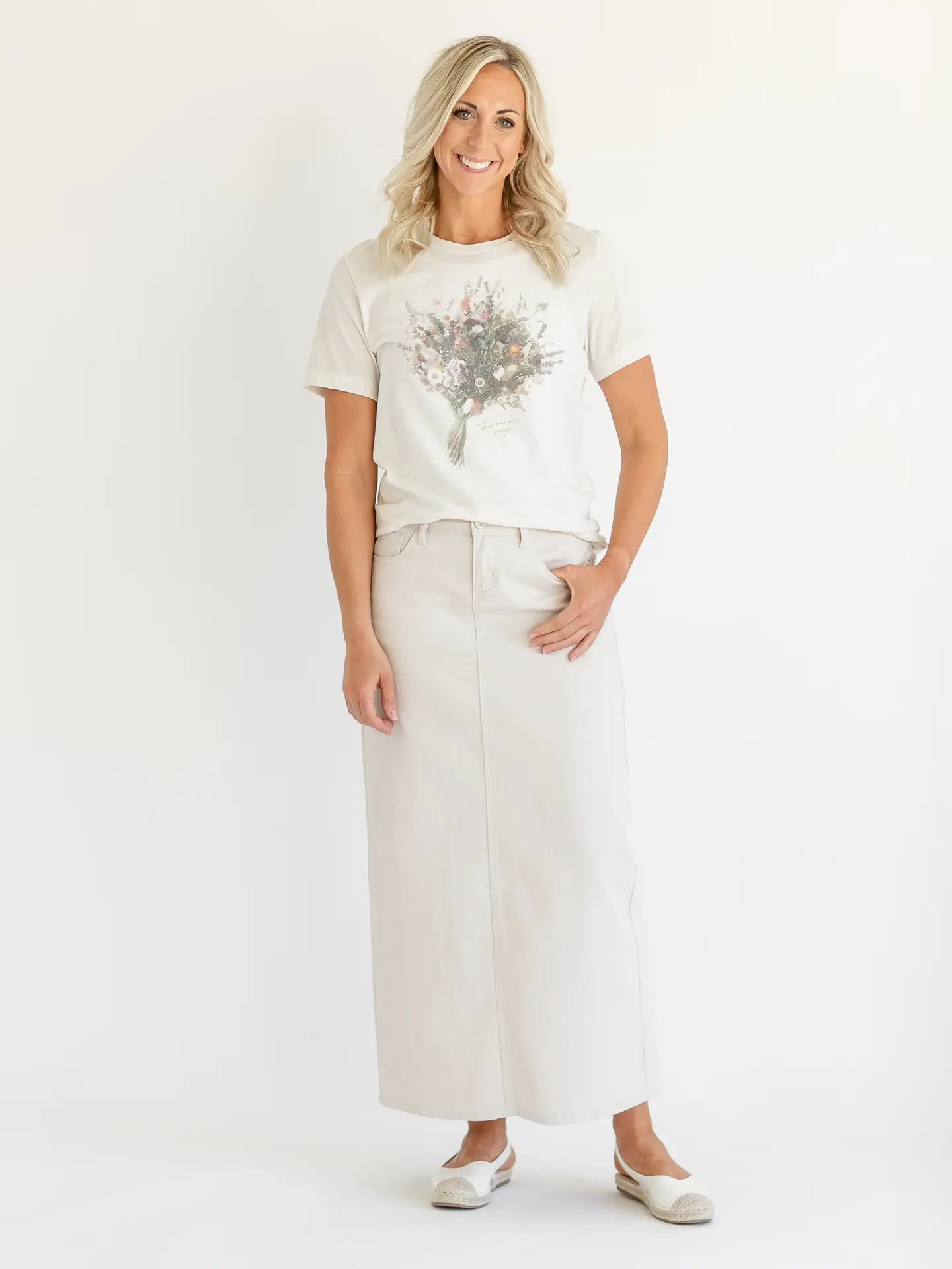 Stella Maxi Skirt for Women - Flowy Long Boho Skirt with Elastic Waist | Perfect for Beach, Vacation & Summer Outfits
