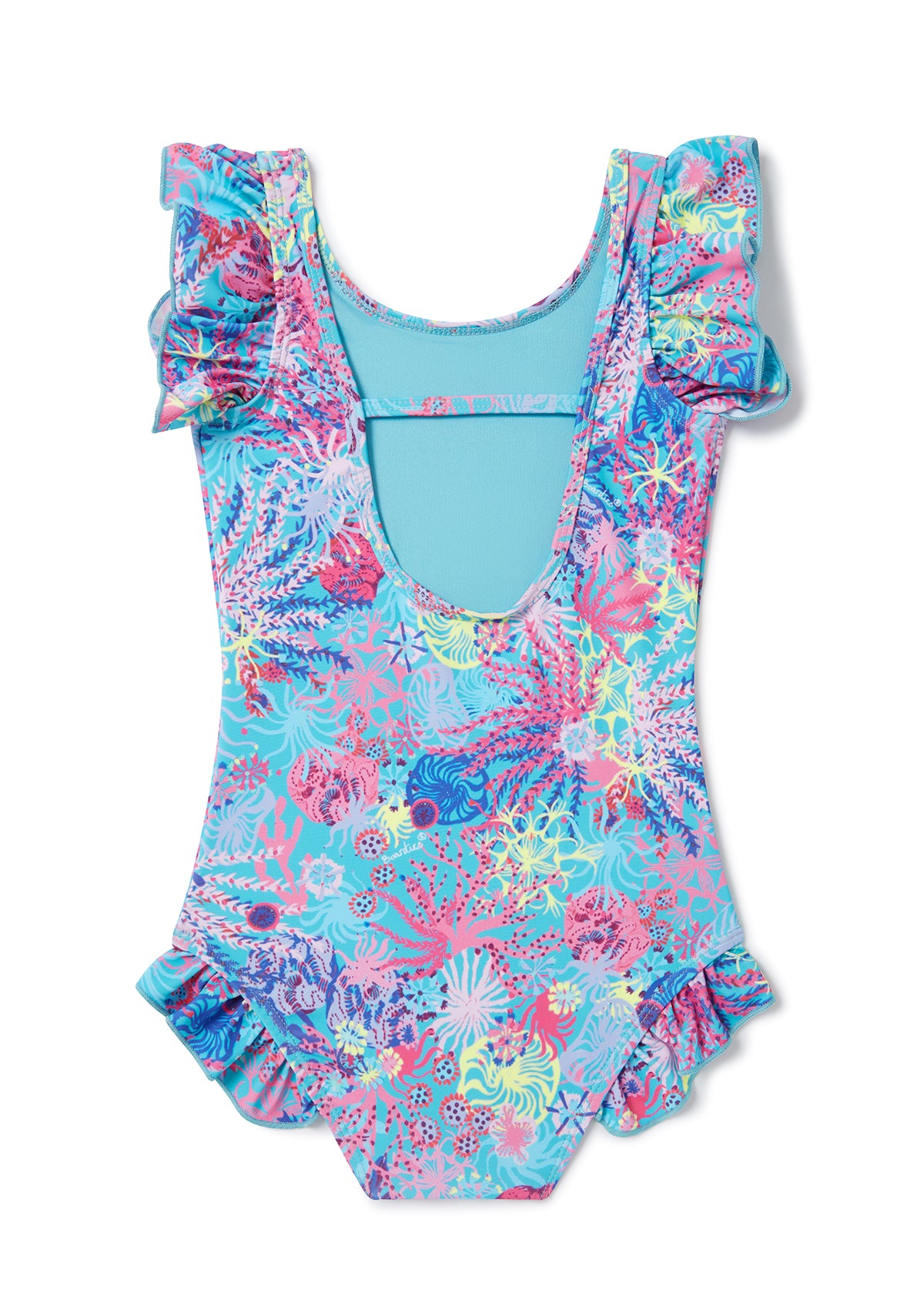 Coral Little Girls Swimsuit & Matching Mother Daughter Swimwear Set - Beach Vacation, Pool Party, Family Outing