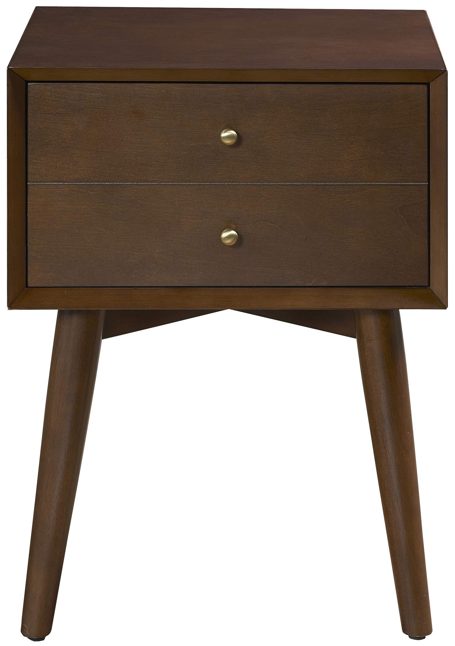 Crosley Furniture Landon Nightstand Side Table with Drawer - Solid Mahogany Wood Bedside Table for Bedroom, Living Room & Office Use