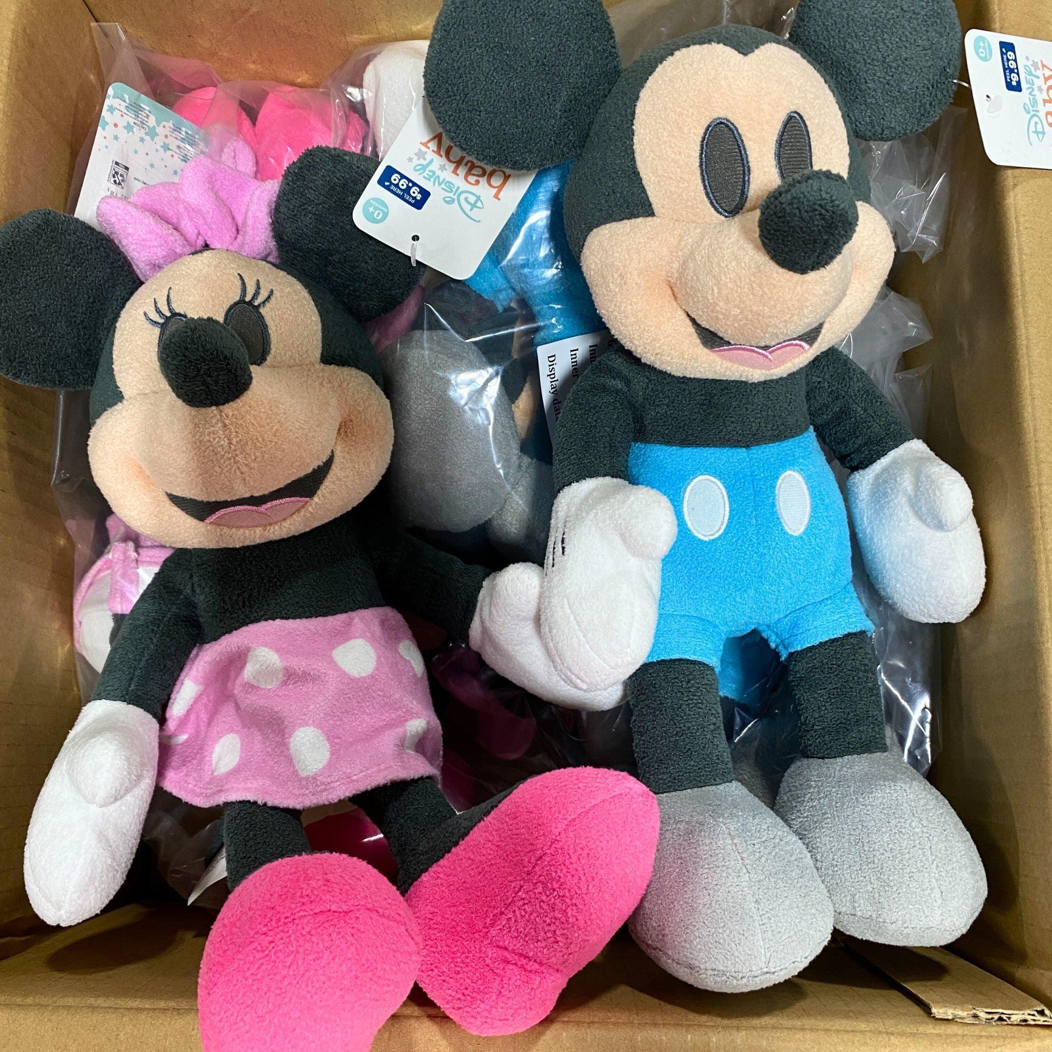 Disney Baby Minnie & Mickey Plush Stuffed Animals - 48 Piece Bulk Lot for Nursery Decor, Baby Shower Gifts & Kids Room Accessories