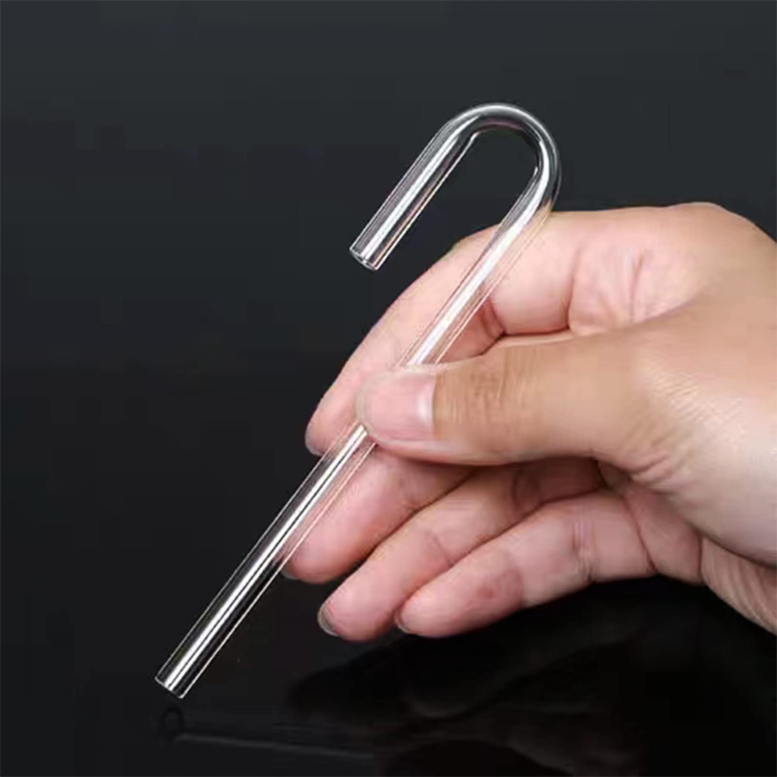 2X Acrylic U-Shape Air Tube for Aquarium Air Pump - Fish Tank Accessories & CO2 Diffuser Connector - Perfect for Freshwater/Saltwater Tanks, Bubble Walls & Aquatic Plant Setups