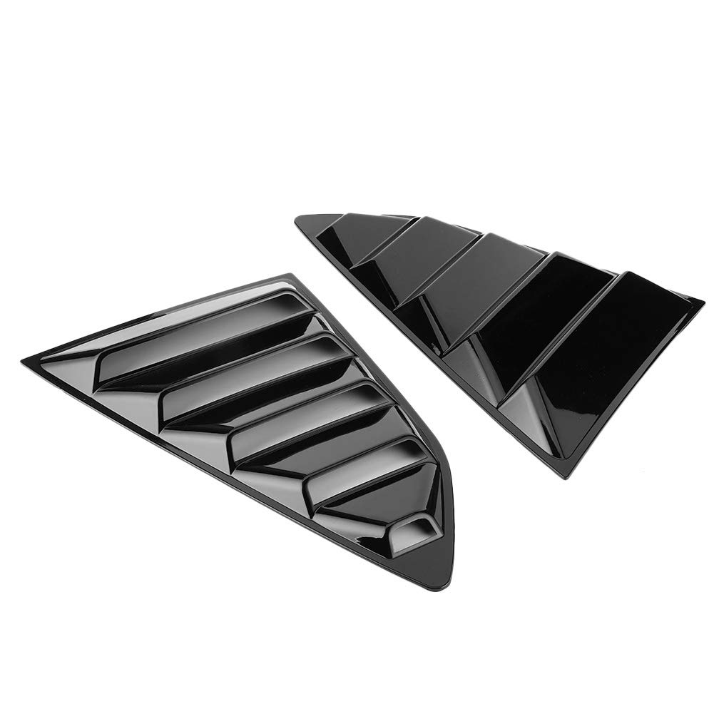 Acouto Glossy Black Car Window Louvers & Side Air Vent Covers - Perfect Fit for Chevy 2016-2020 Models | Enhance Style & Airflow for Sedans, Coupes & Sports Cars