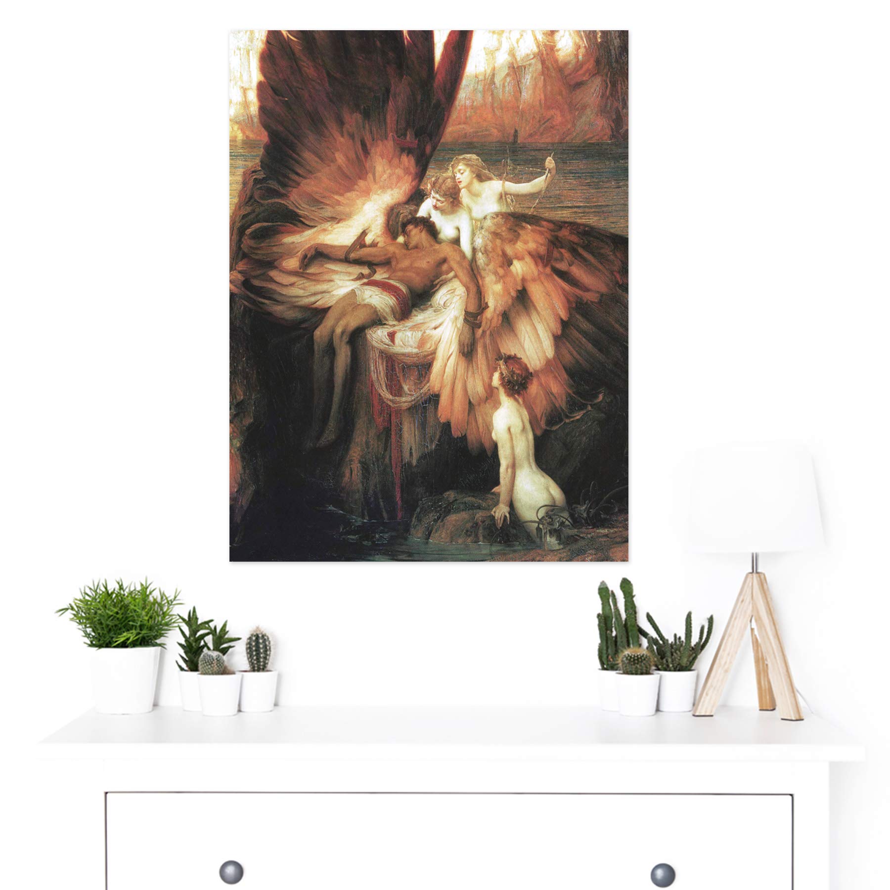 James Mourning For Icarus Greek Mythology Wings Painting - Large Canvas Art Print Poster for Wall Decor | Perfect for Living Room, Bedroom & Office