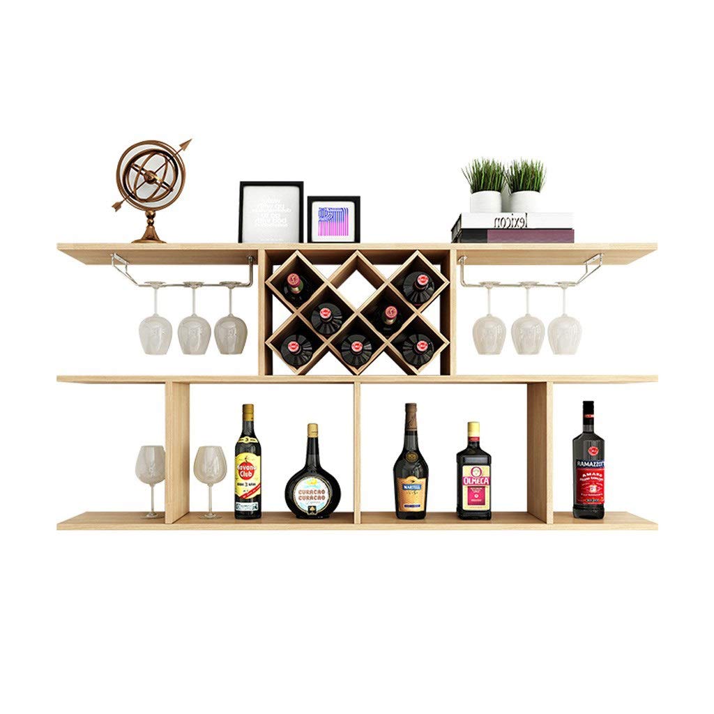 Modern Diamond Lattice Wall-Mounted Wine Rack - Space Saving Home Decor for Kitchen, Dining Room & Bar - Holds 6-8 Bottles - Sleek & Stylish Storage Solution for Wine Lovers