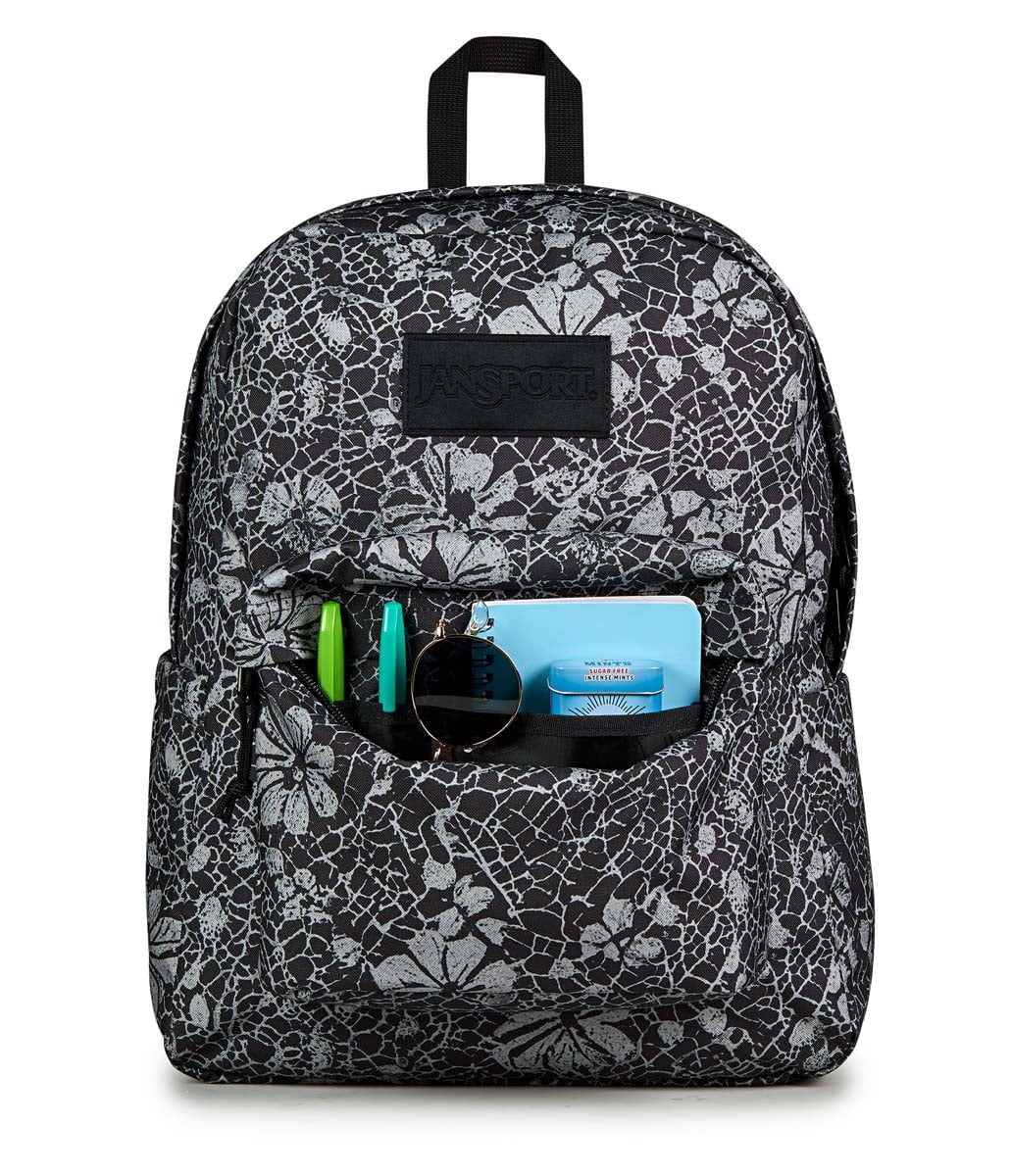 JanSport SuperBreak Plus Backpack - Lightweight Durable School & Travel Backpack with Laptop Sleeve | Perfect for College, Work & Outdoor Adventures | Lace Shadows Design