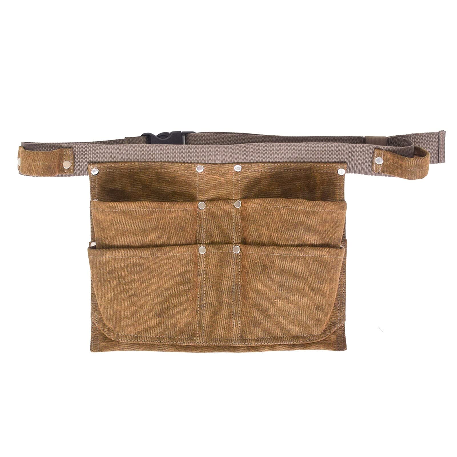 **Portable Adjustable Waist Tool Belt Bag for Carpenters, Gardeners & DIY – Multifunctional Canvas Pouch with Screwdriver Loops – Perfect for Workshop, Home Repair & Outdoor Projects**
