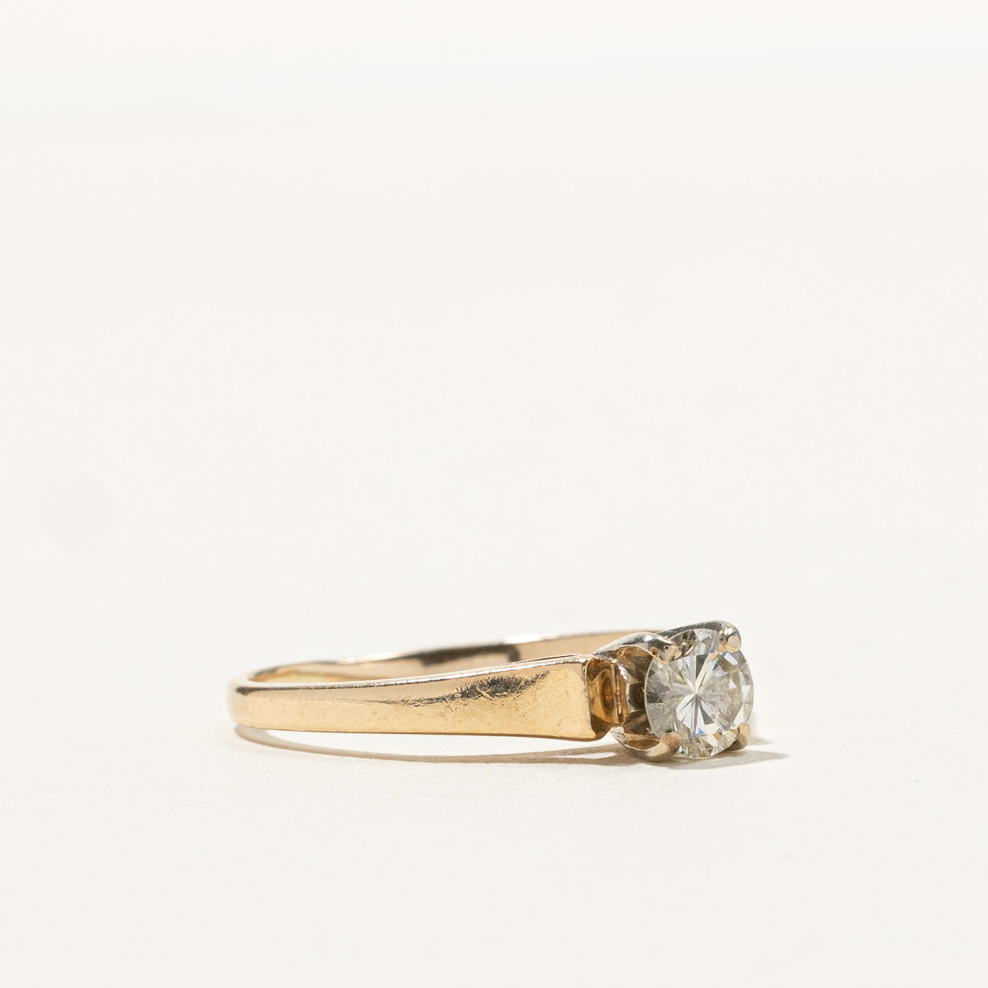 0.45ct Solitaire Diamond Engagement Ring - Size 6.75 | Round Cut Diamond Wedding Band for Women | Perfect for Proposals, Anniversaries & Special Occasions