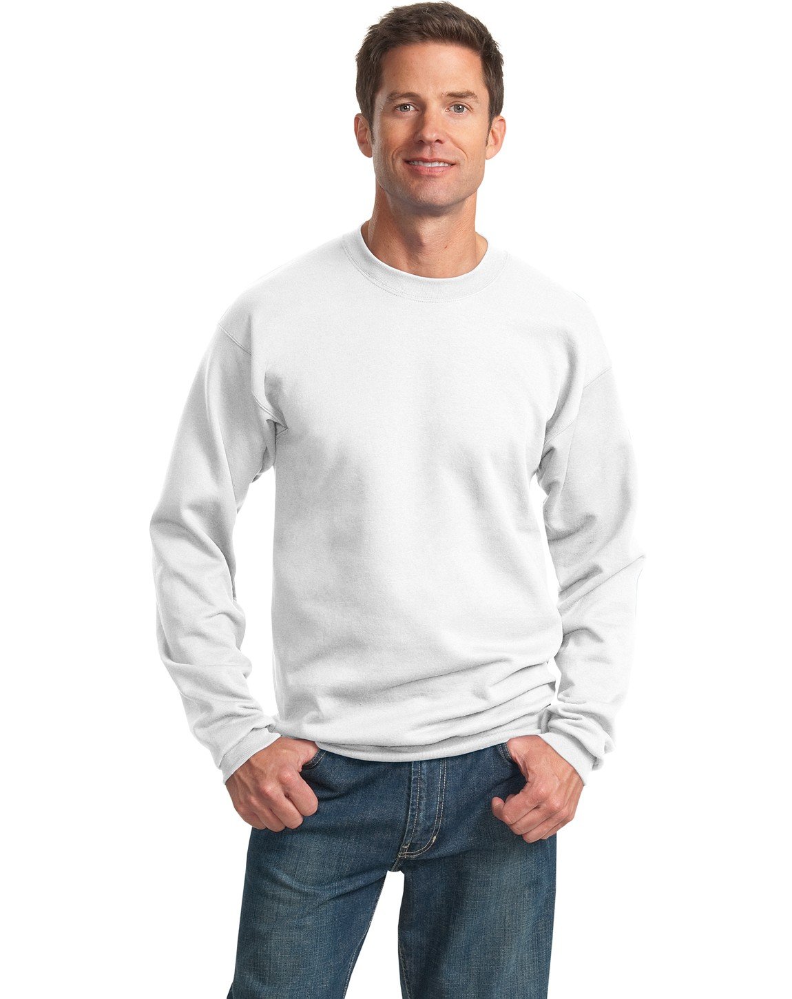 Port & Company Men's Tall Ultimate Crewneck Sweatshirt - Soft Cotton Blend Pullover for Casual Wear, Work & Lounge